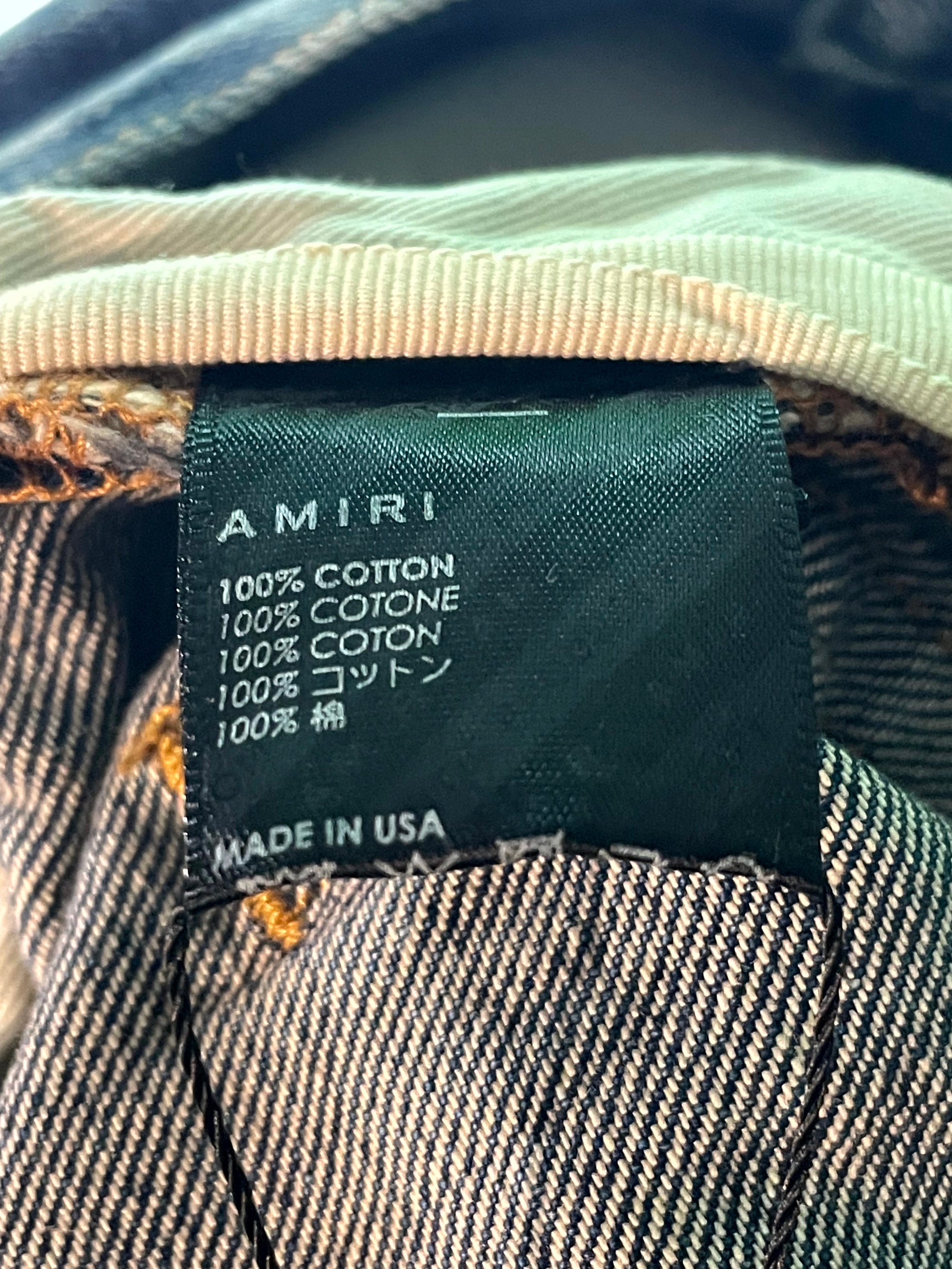 Amiri Wide Leg Thrasher Darkwash Jeans