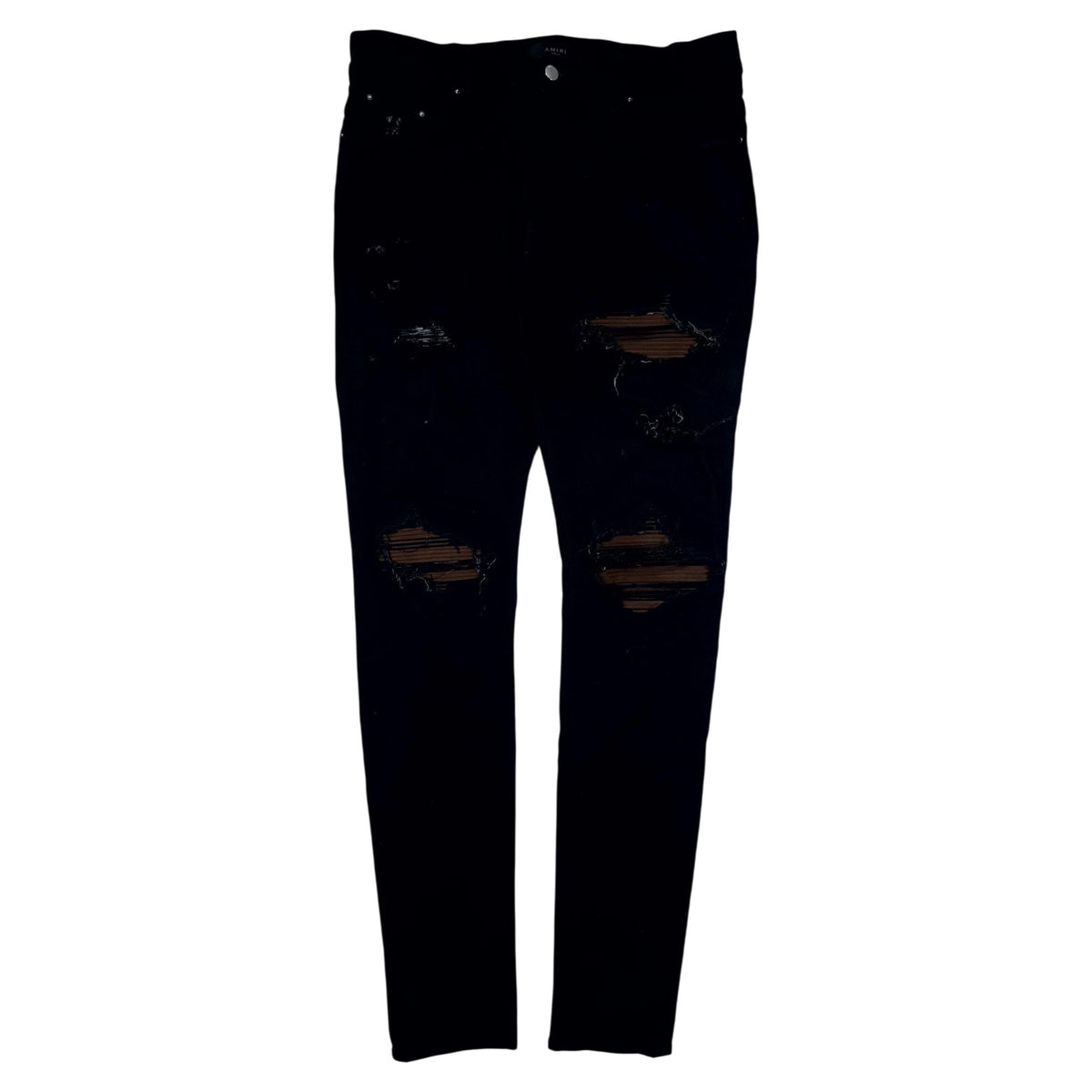 Amiri "MX1" Black & Brown Patch Jeans