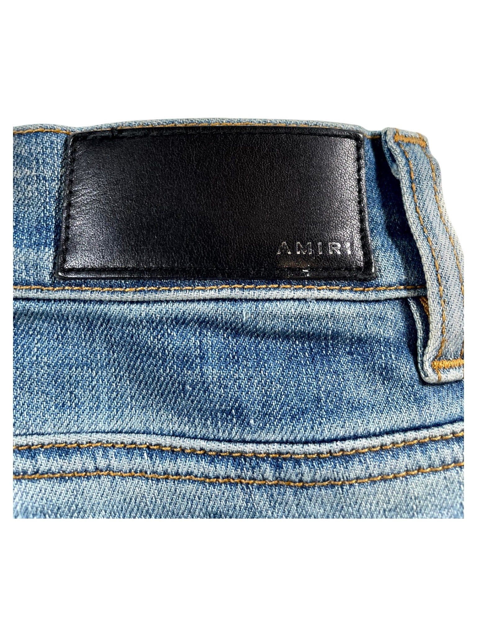 Amiri Pajama Paisley Patchwork Light Wash Jeans