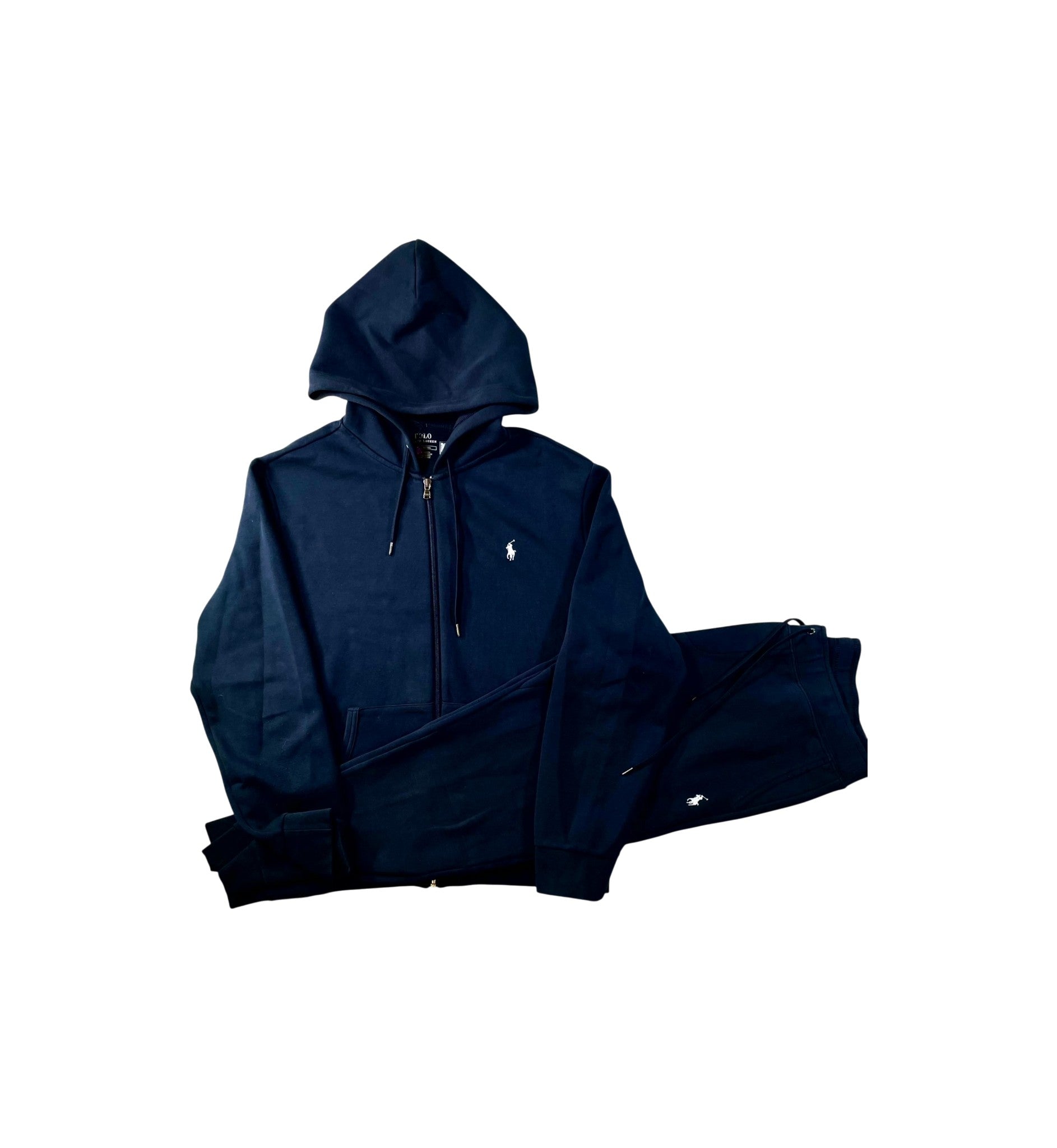 Polo "Tech" Navy & White Sweatsuit