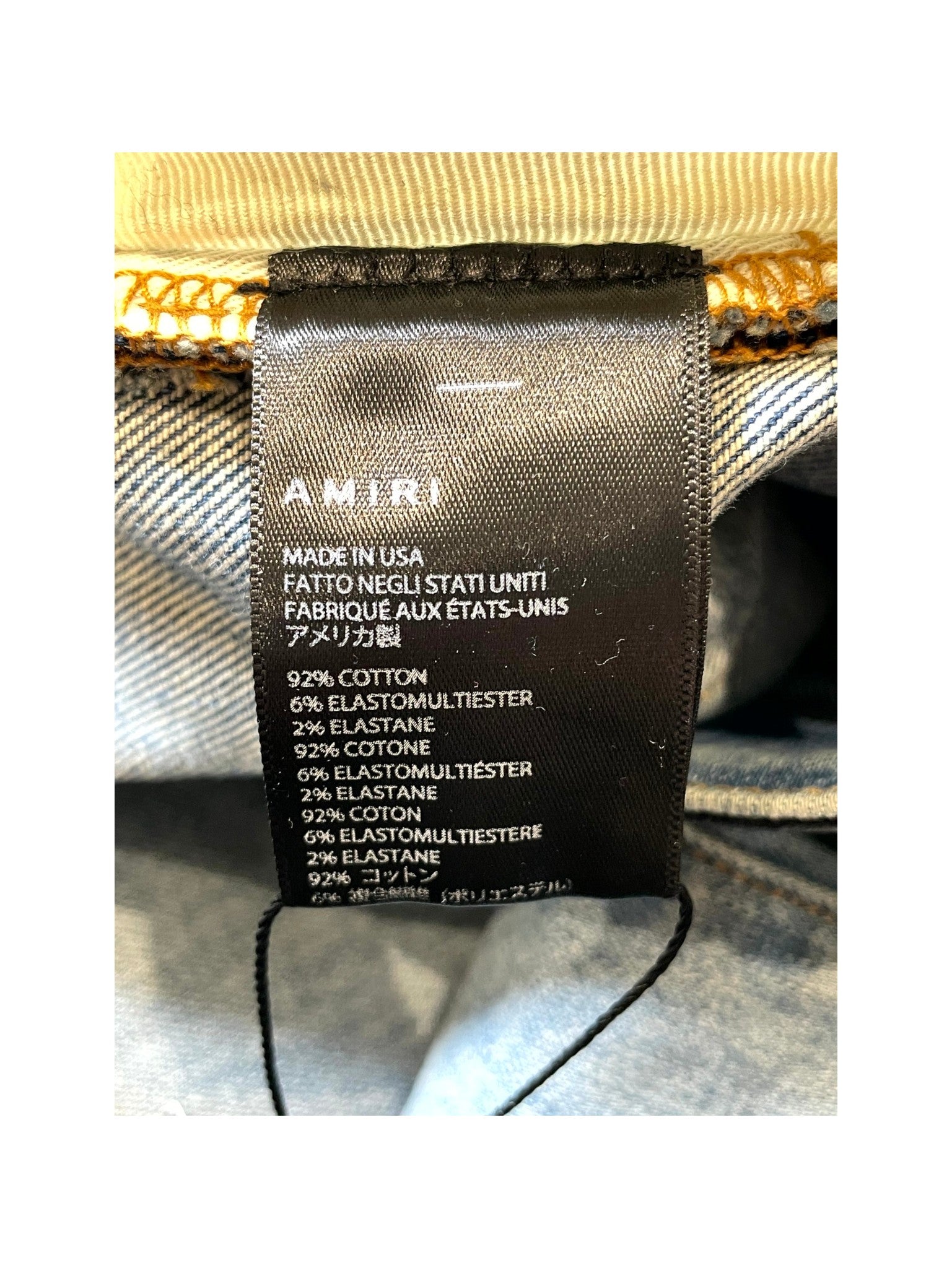 Amiri Pajama Paisley Patchwork Light Wash Jeans