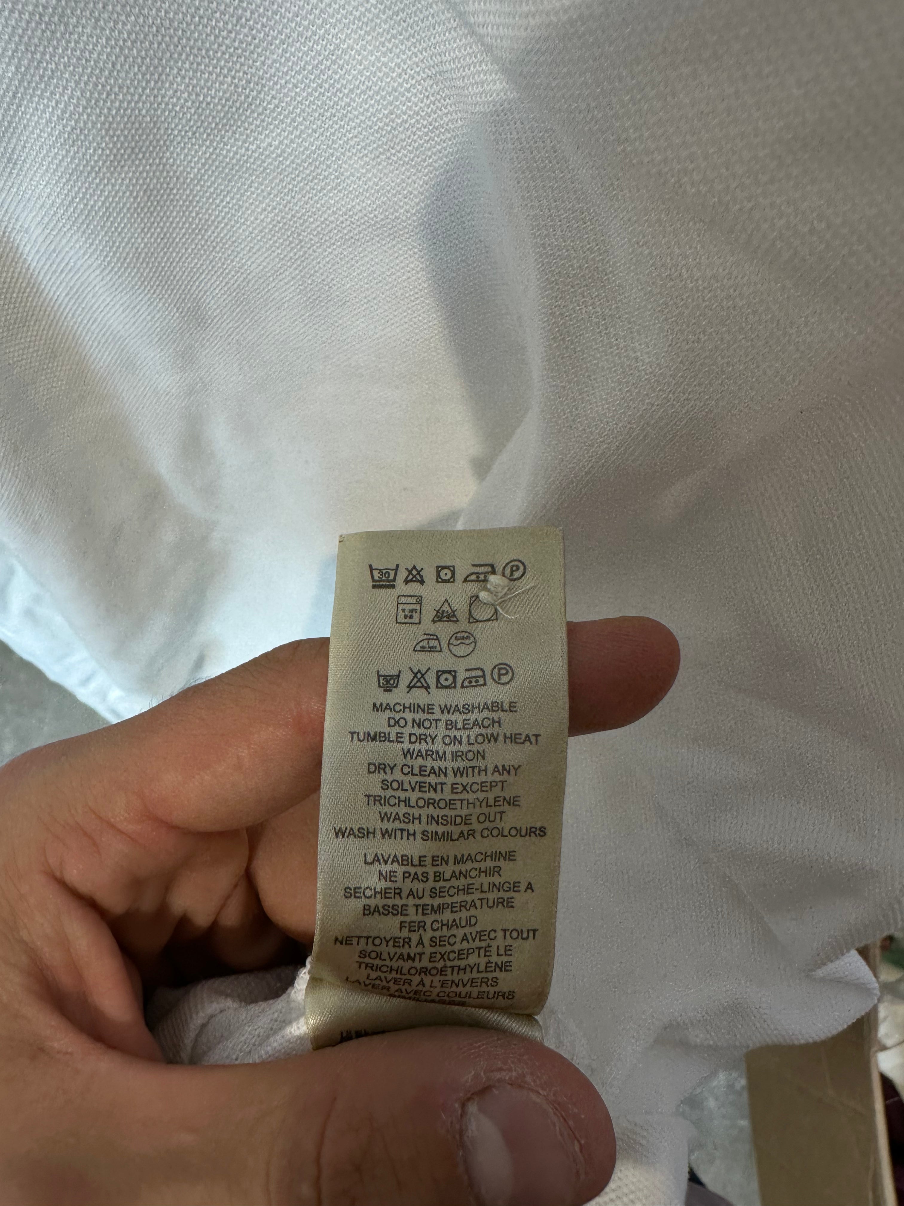 Burberry Polo Collar Logo White Used XL