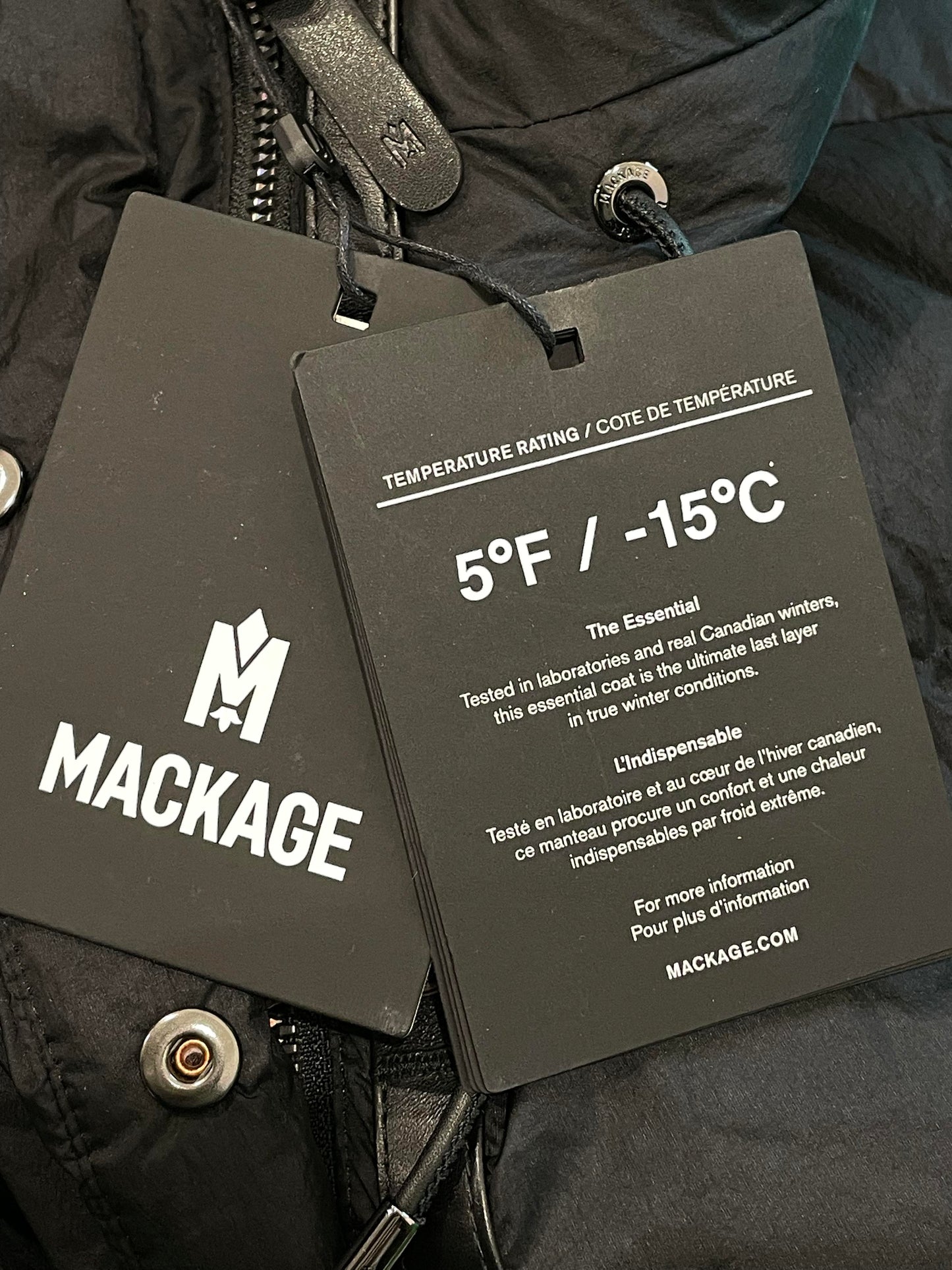 Mackage Padded Down Hooded Black Women's Jacket