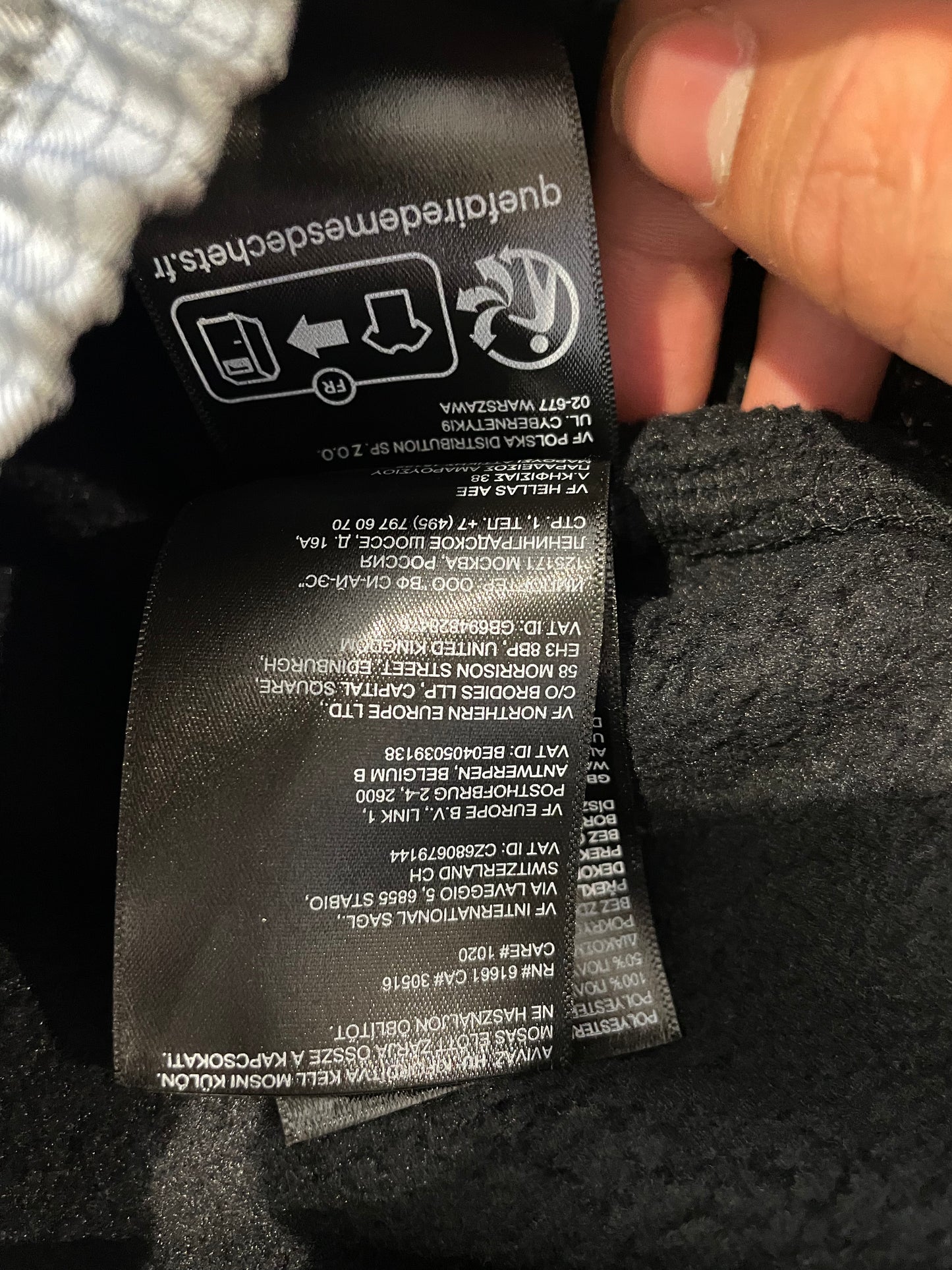 The North Face Fleece Black Grey Sweatpants