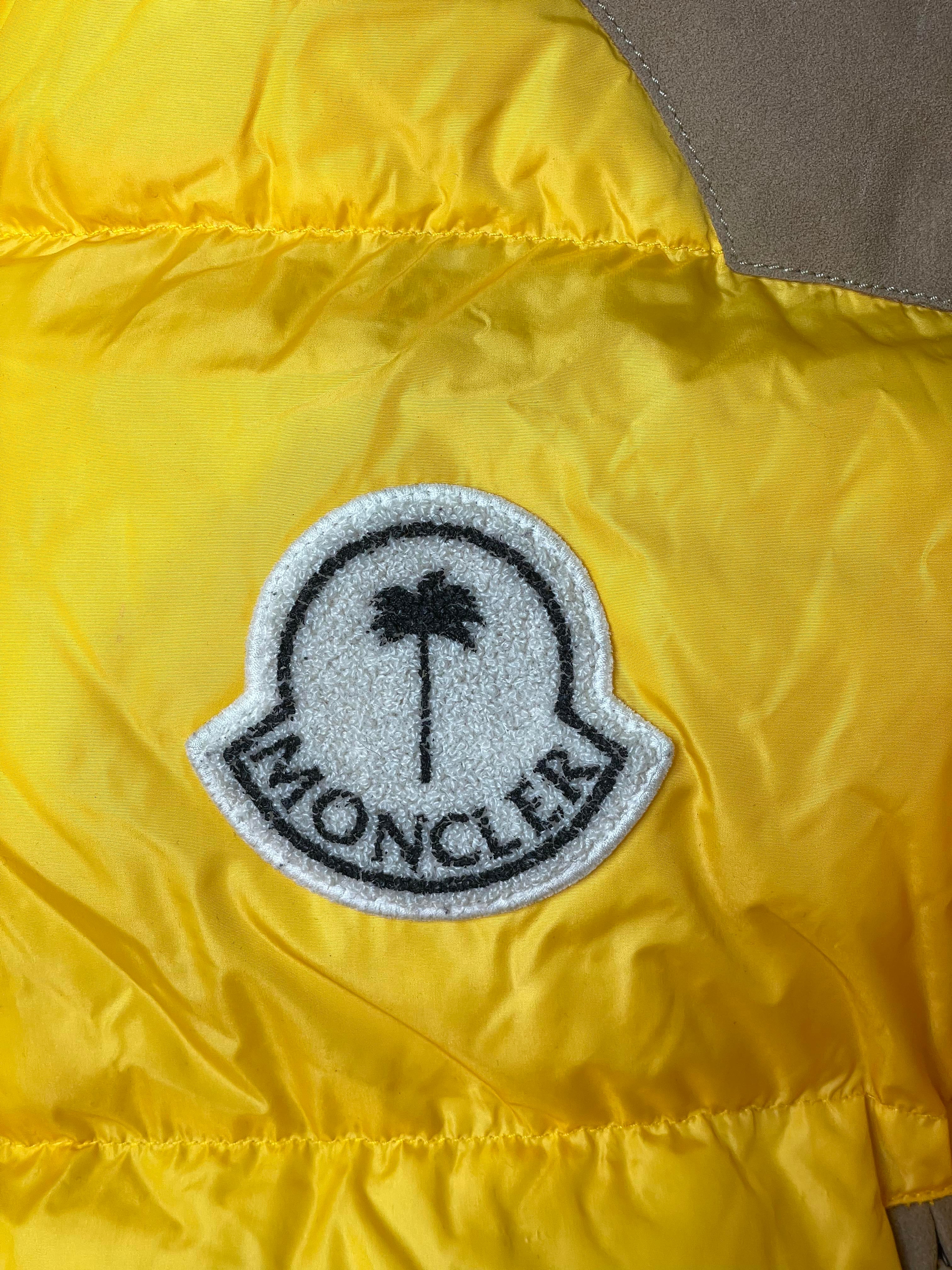 Moncler Palm Angels Yellow Puffer Coat
