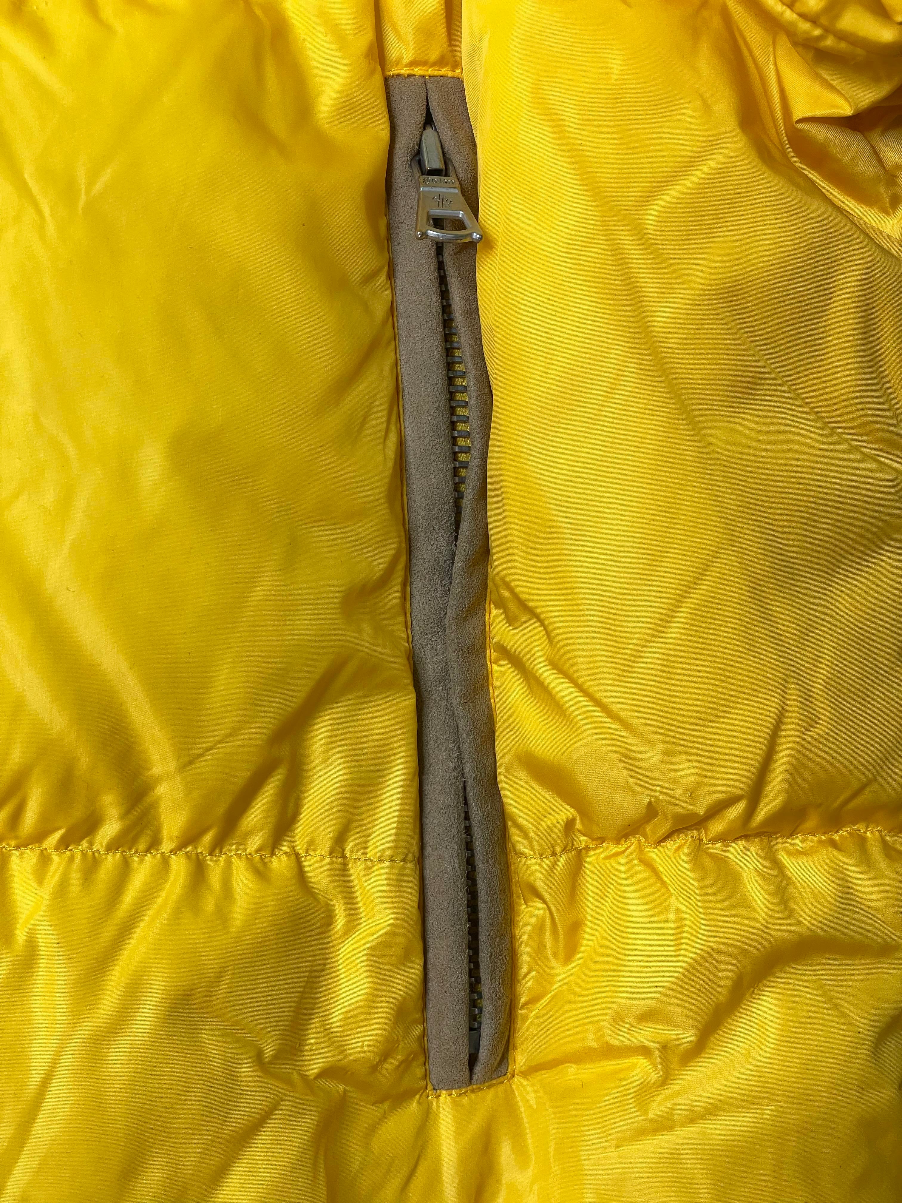 Moncler Palm Angels Yellow Puffer Coat