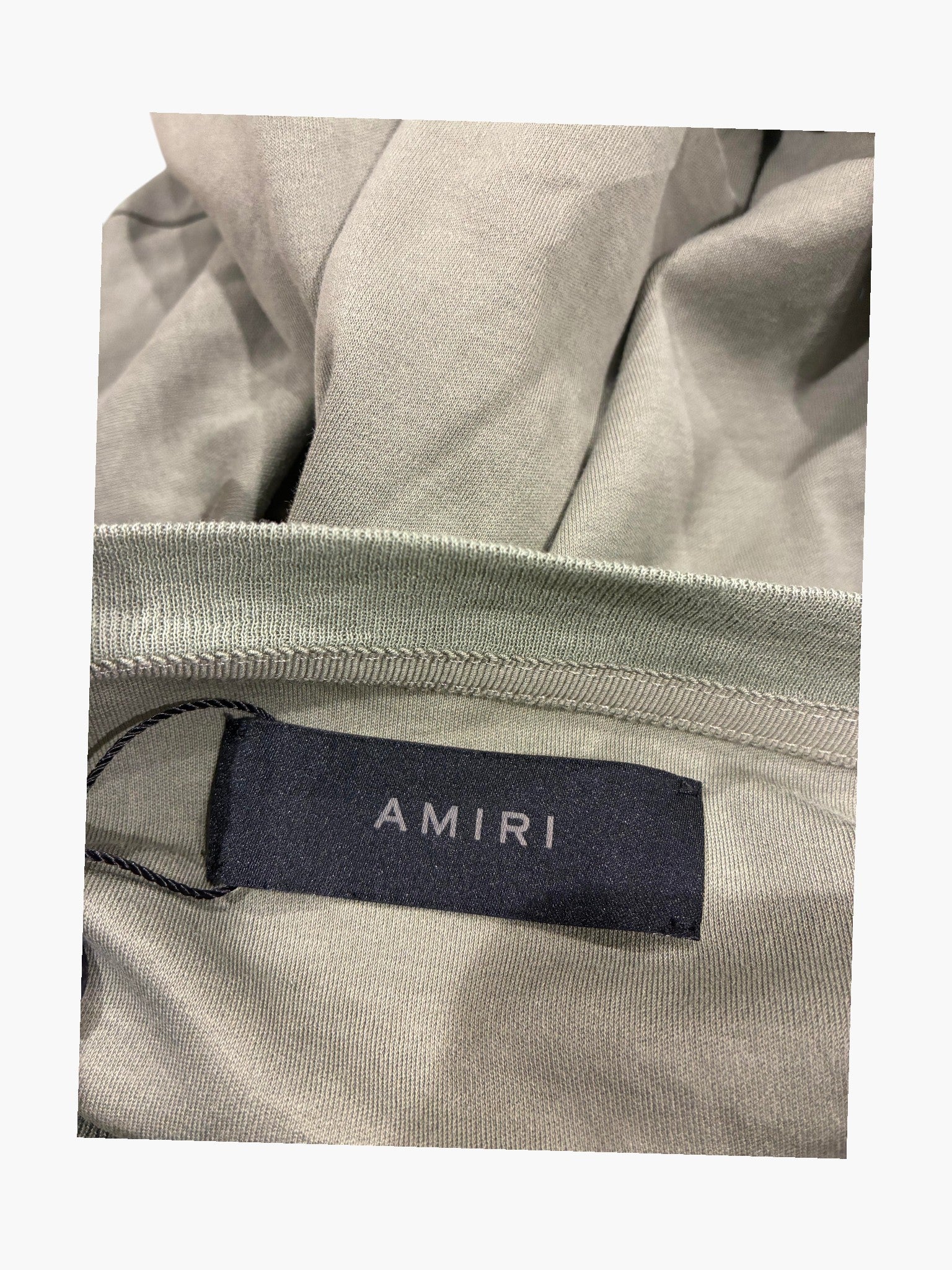 Amiri Olive & Black Cropped Tee