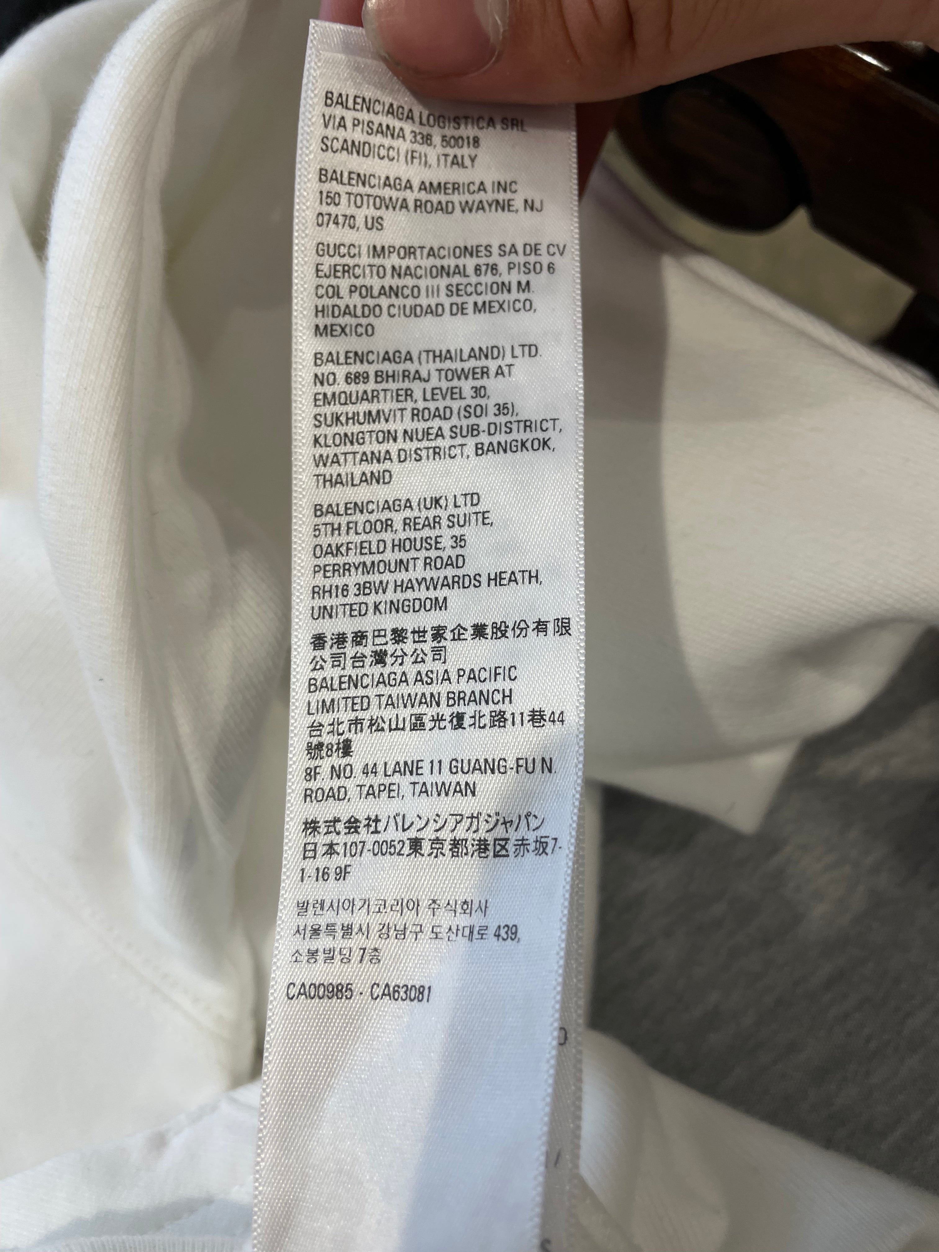 Balenciaga White & Blue Food Programme Hoodie