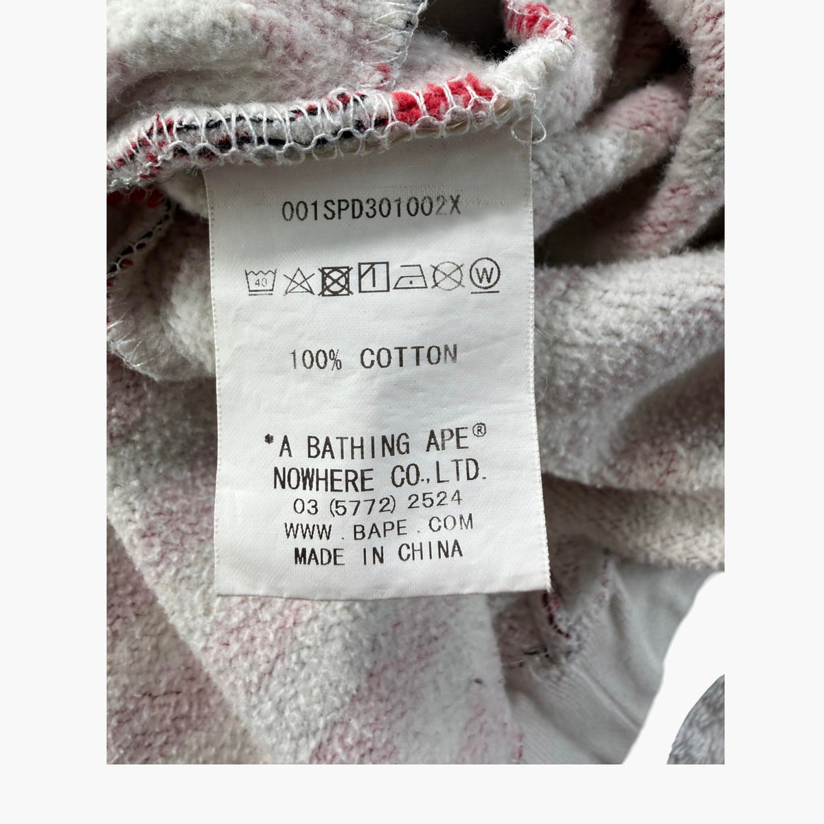BAPE White Candy Cane Shorts
