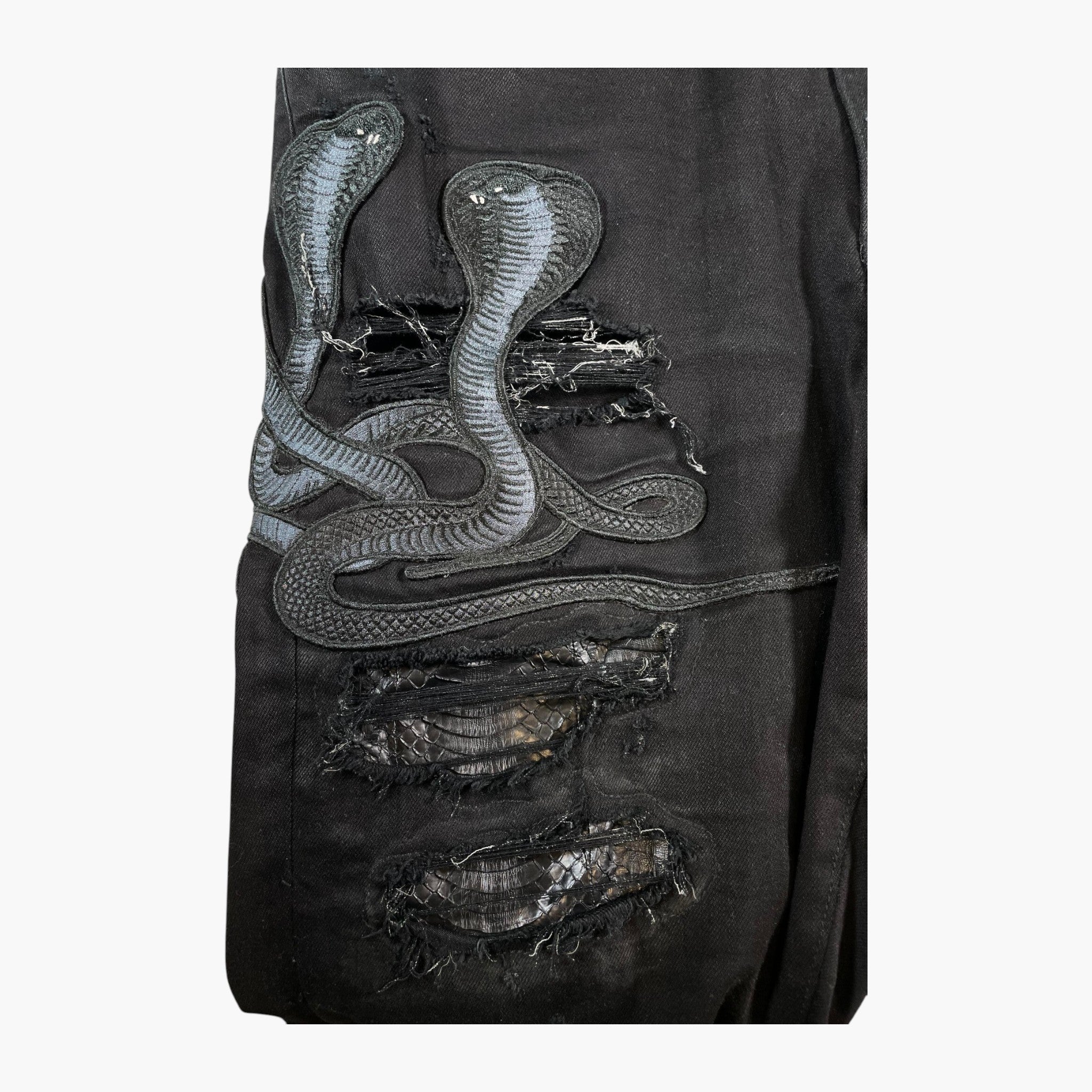 Amiri Cobra (Zipper) Black Jeans