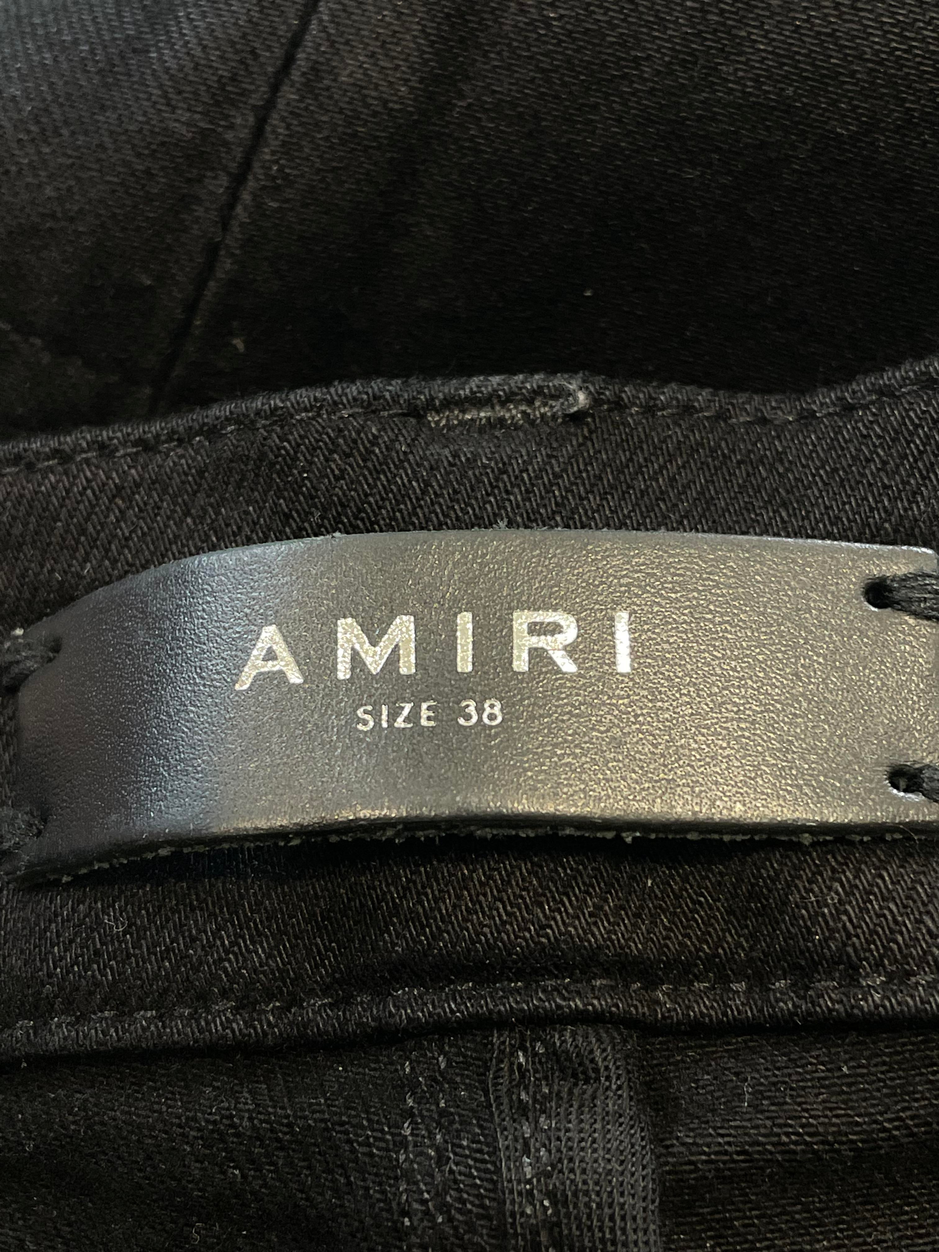 Amiri Cobra (Zipper) Black Jeans