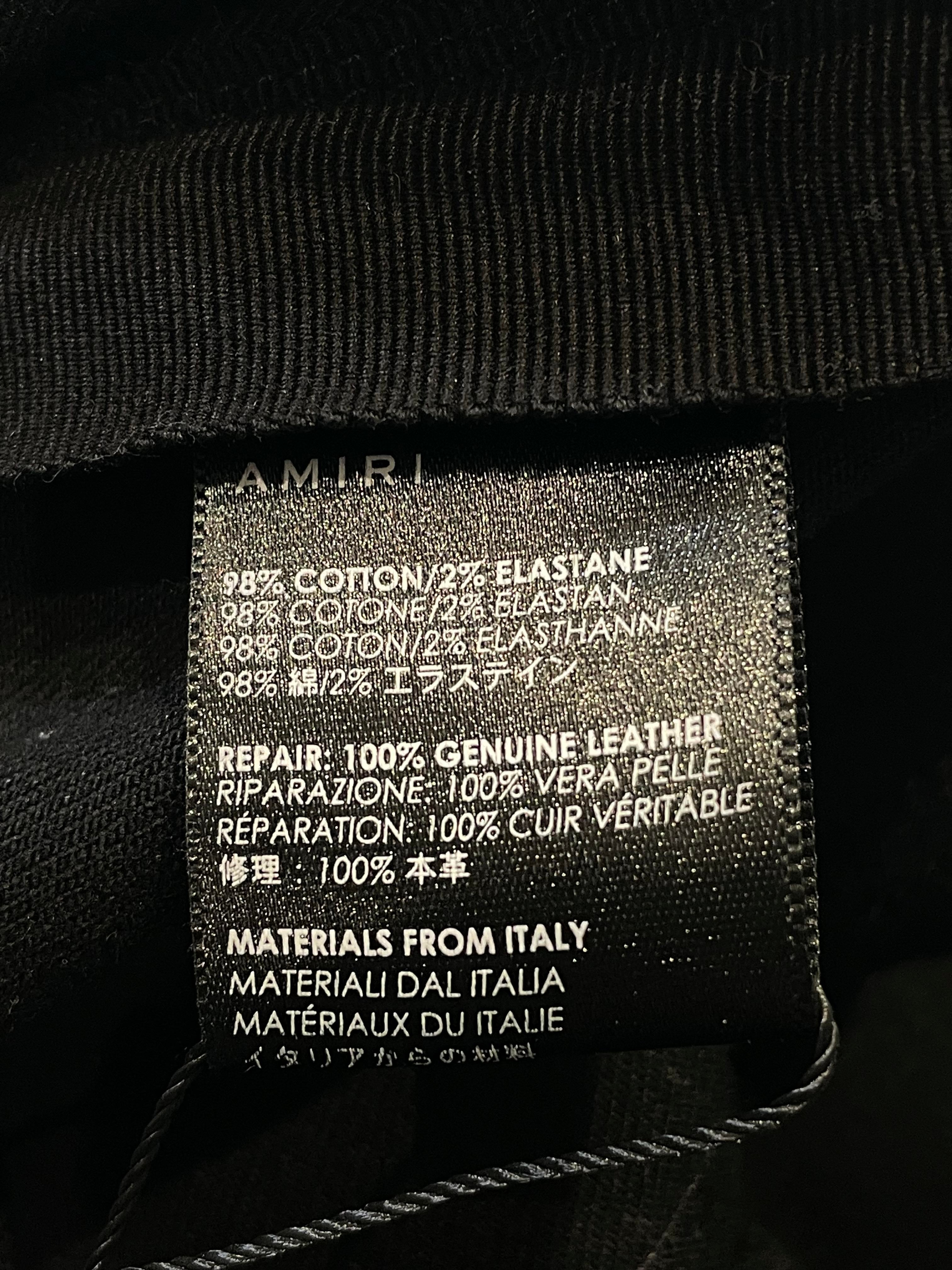 Amiri Cobra (Zipper) Black Jeans