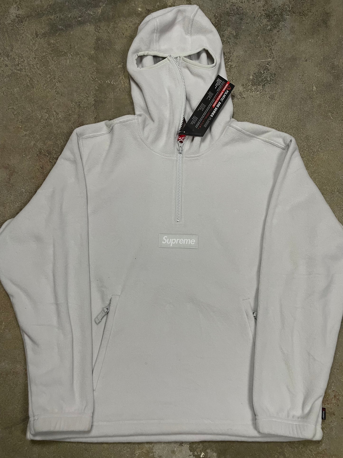 Supreme Fleece Quarter Zip White Used Small