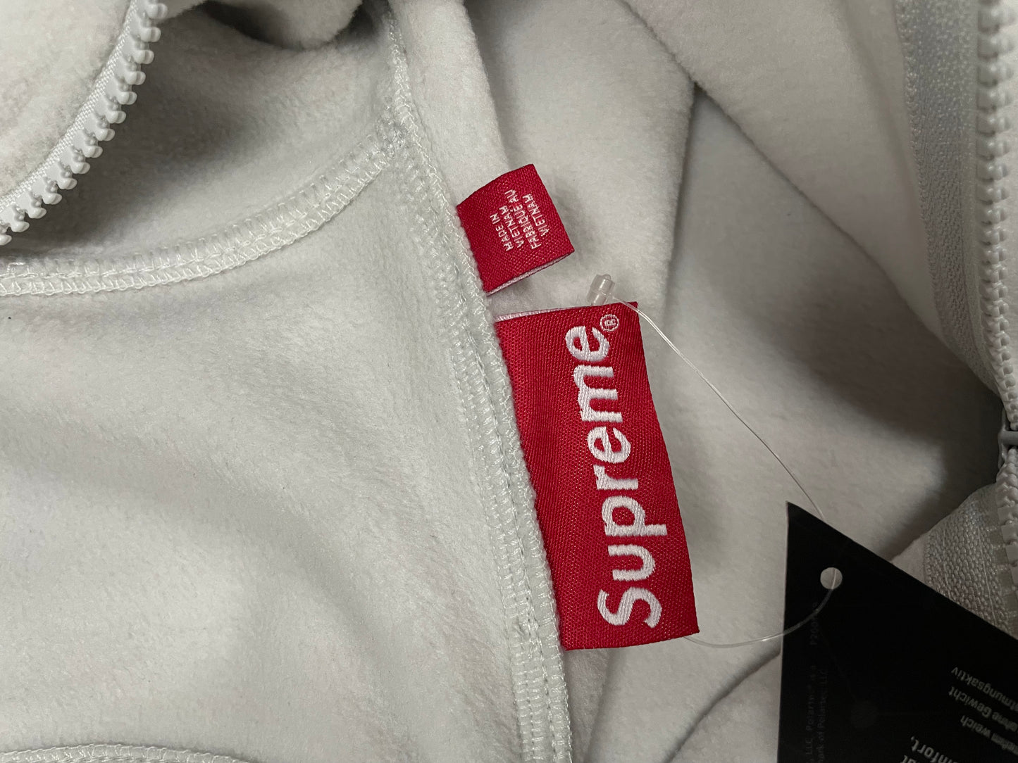 Supreme Fleece Quarter Zip White Used Small