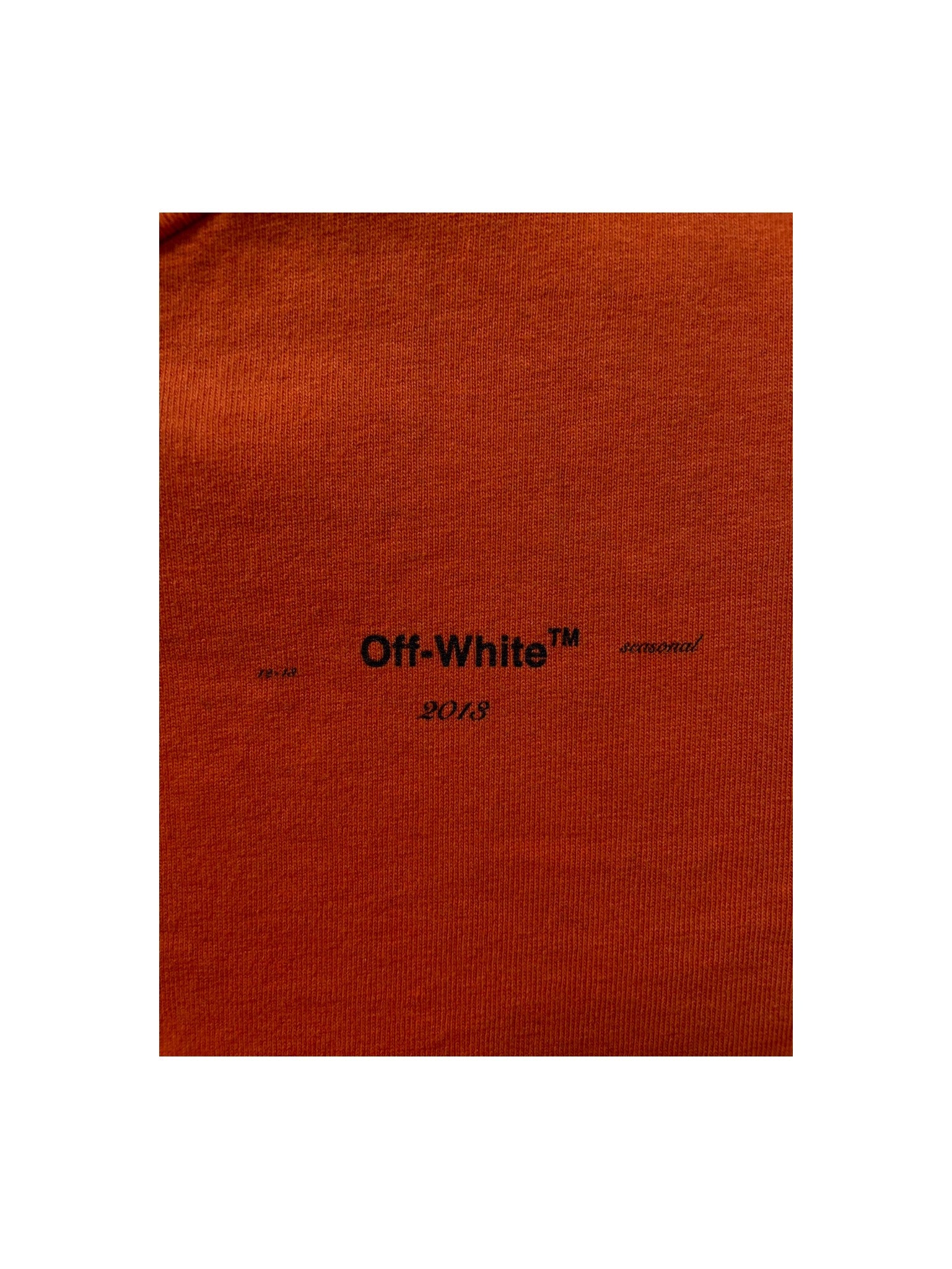 Off White Logo Orange & Black Tee