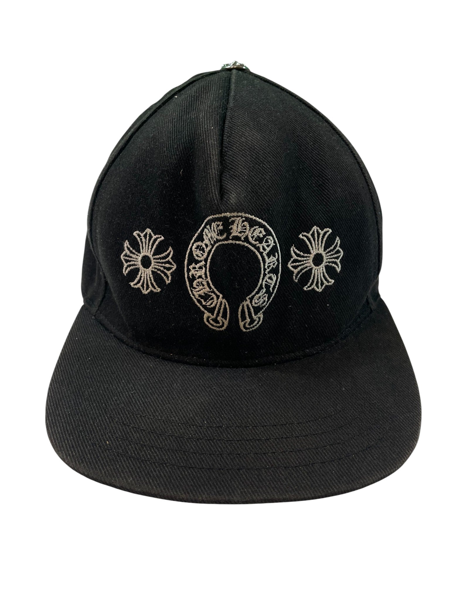 Chrome Hearts Horseshoe Plus Logo Black Cap