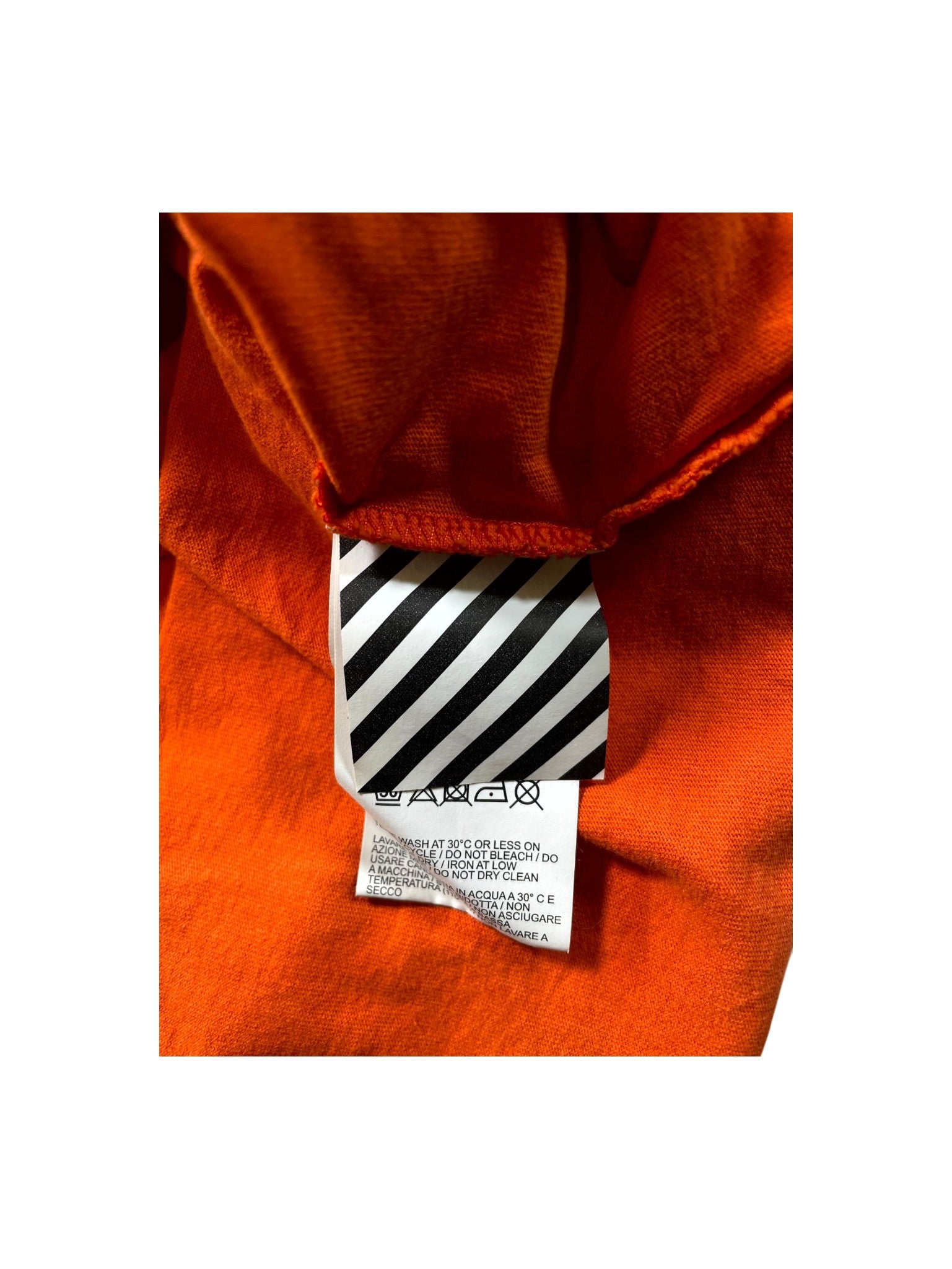 Off White Logo Orange & Black Tee
