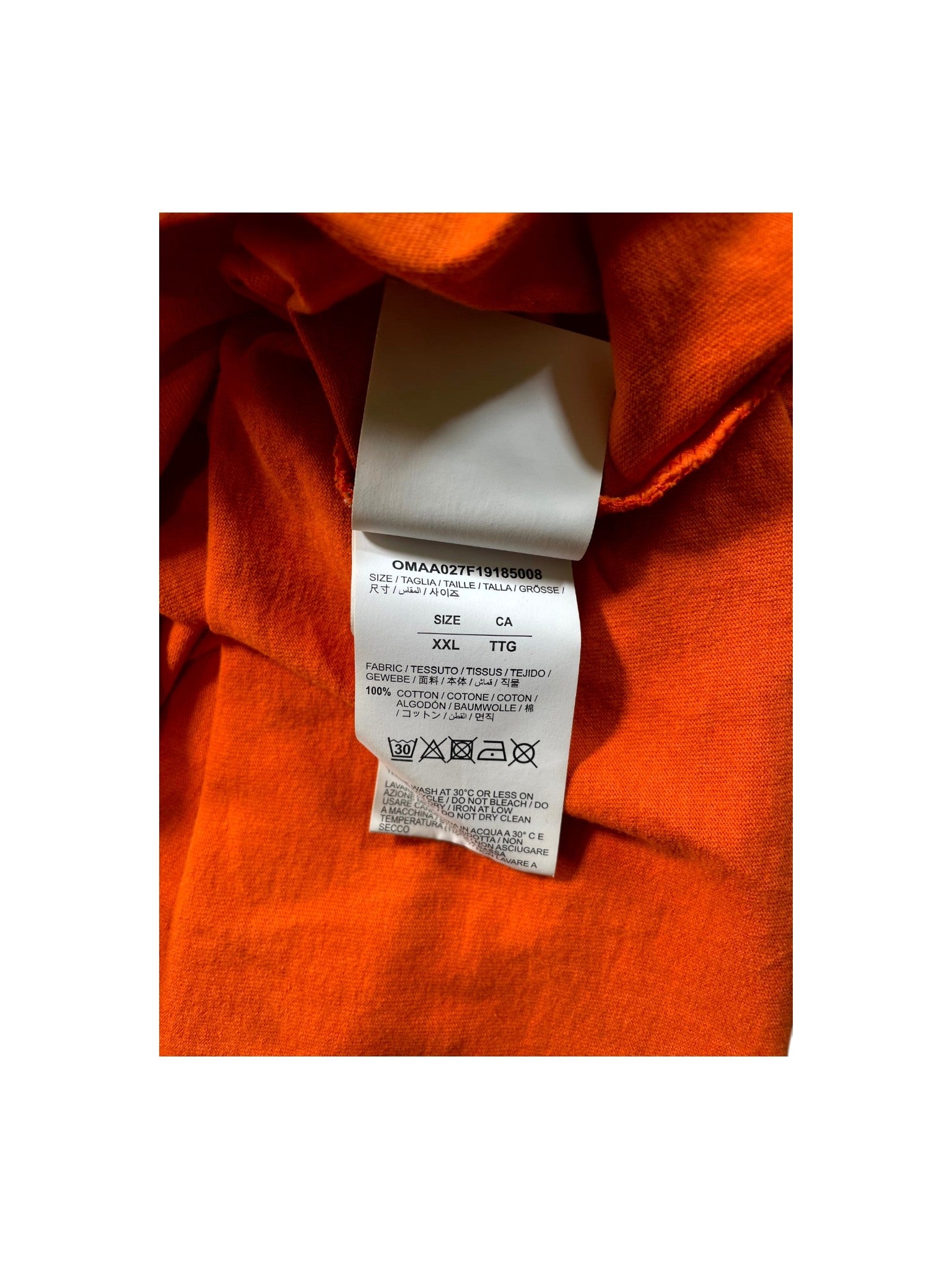 Off White Logo Orange & Black Tee