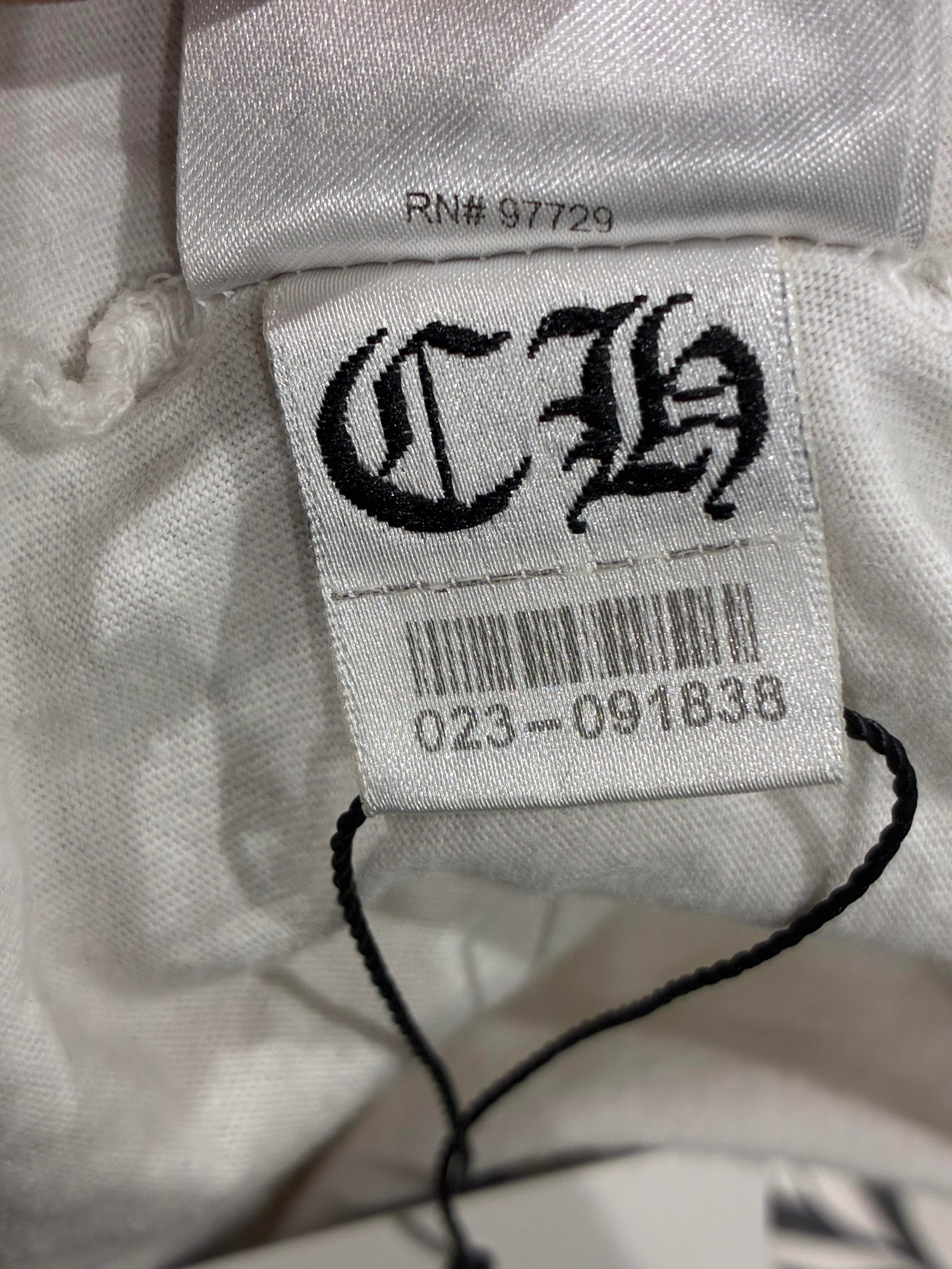 Chrome Hearts 'Las Vegas Floral Horseshoe' White Long Sleeve