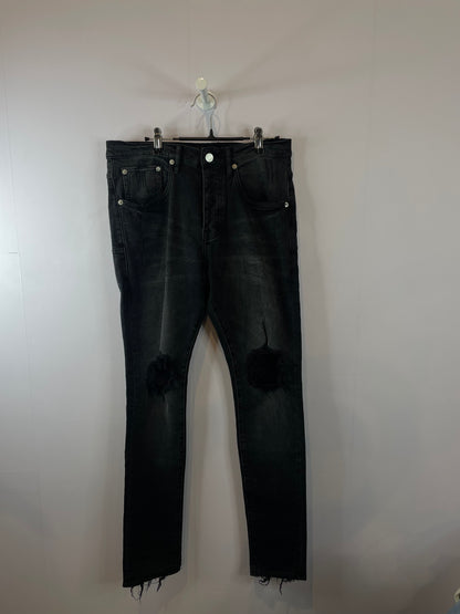 Purple Brand Black Ripped Jeans
