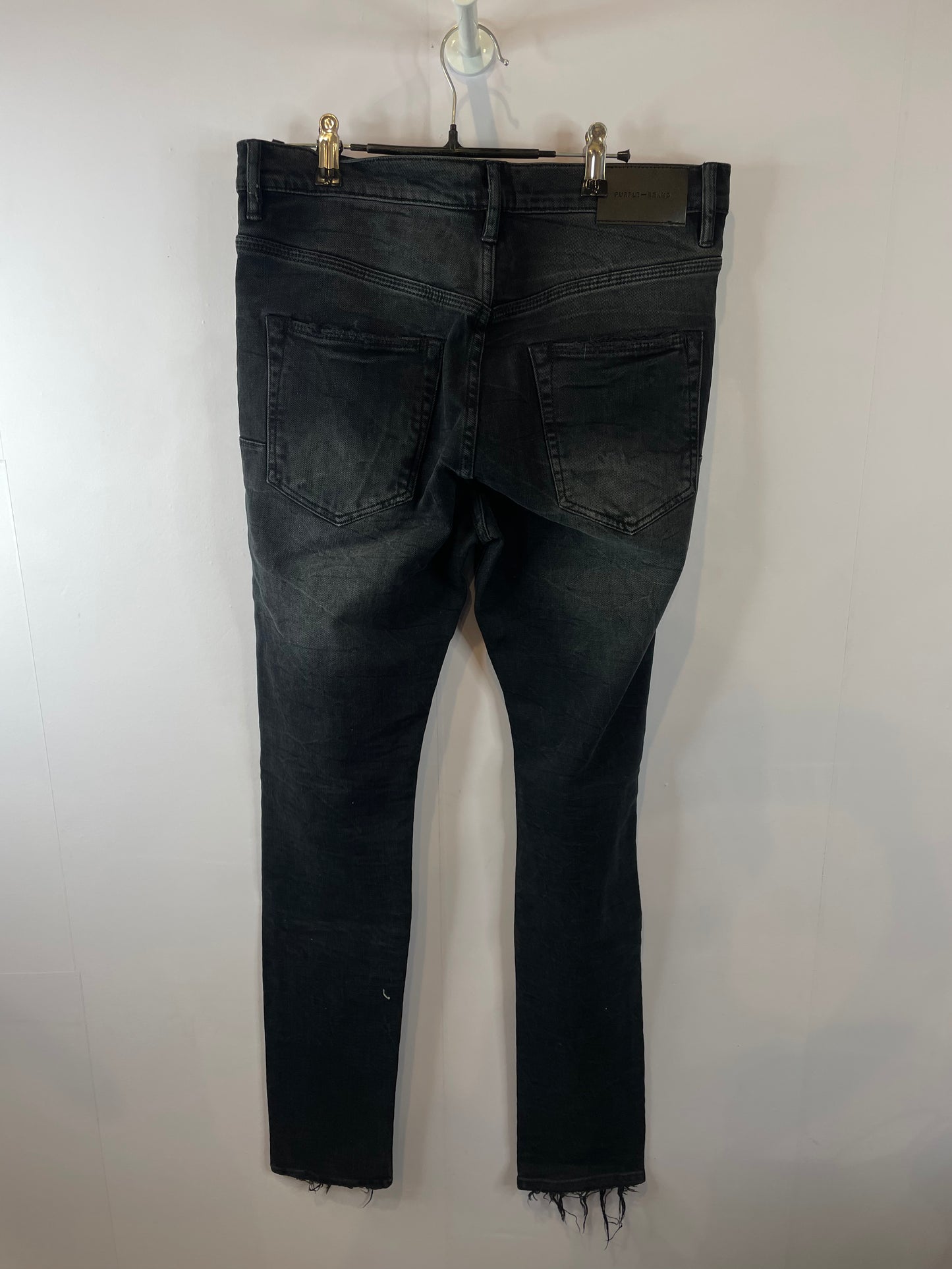 Purple Brand Black Ripped Jeans