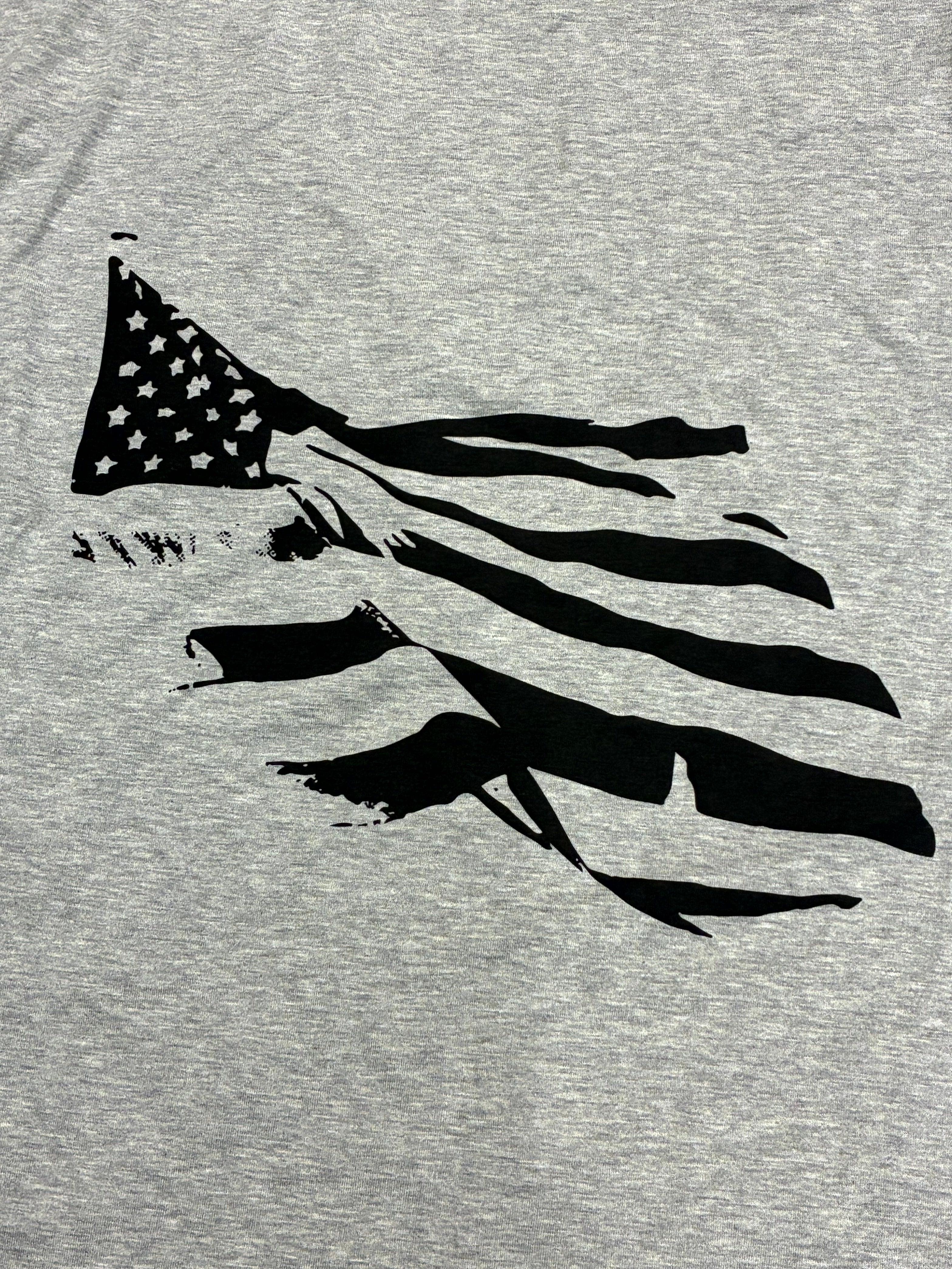 Celine American Flag Grey Tee