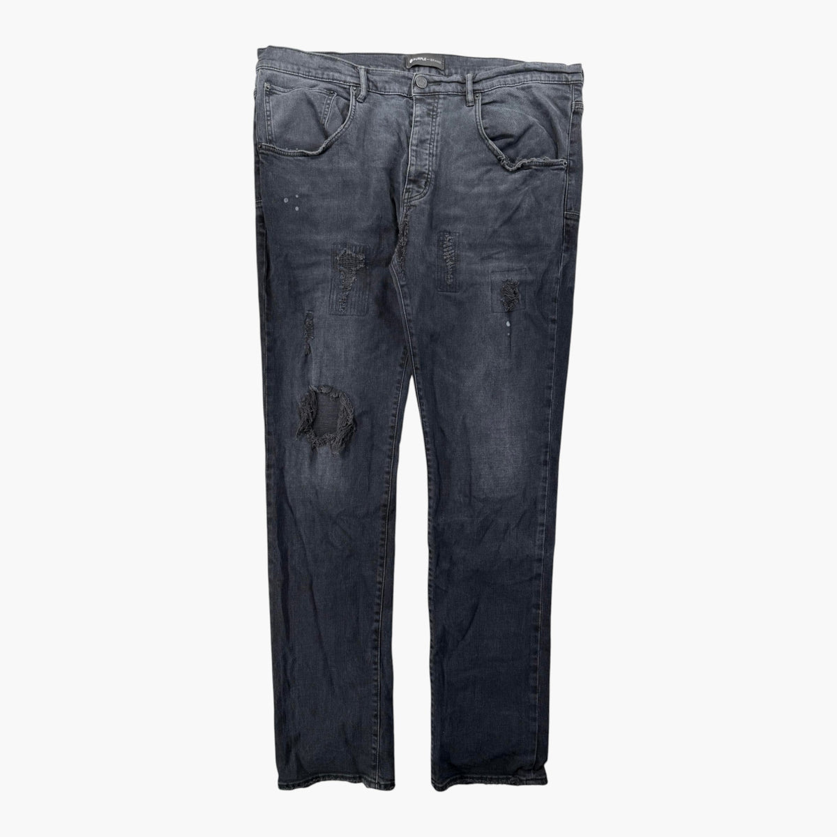 Purple Brand Black Knee Rip Jeans