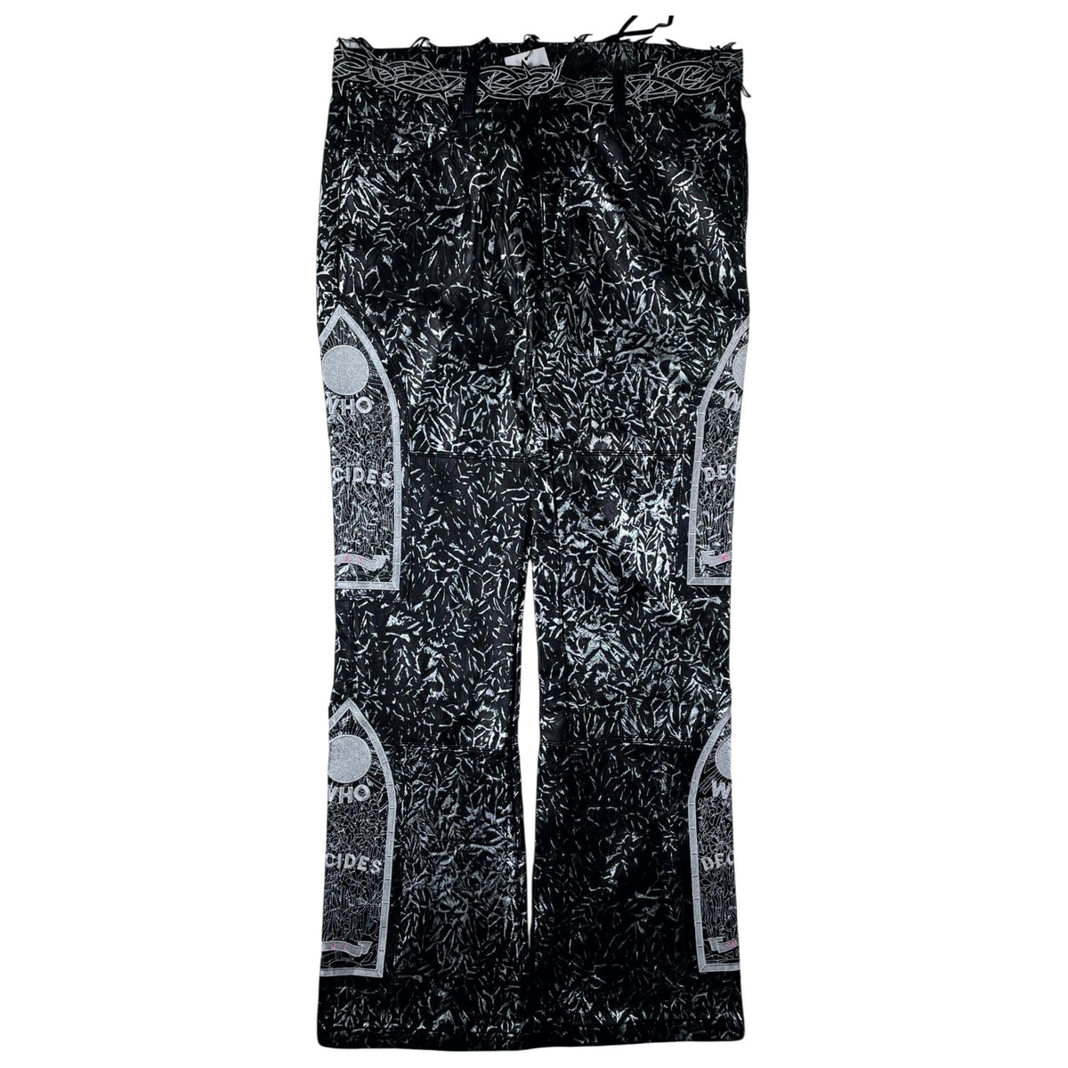 Who Decides War Leather Vine Black Jeans