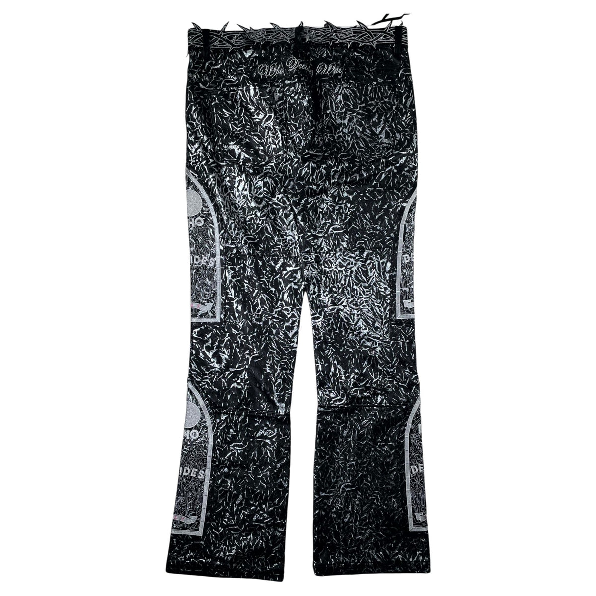 Who Decides War Leather Vine Black Jeans