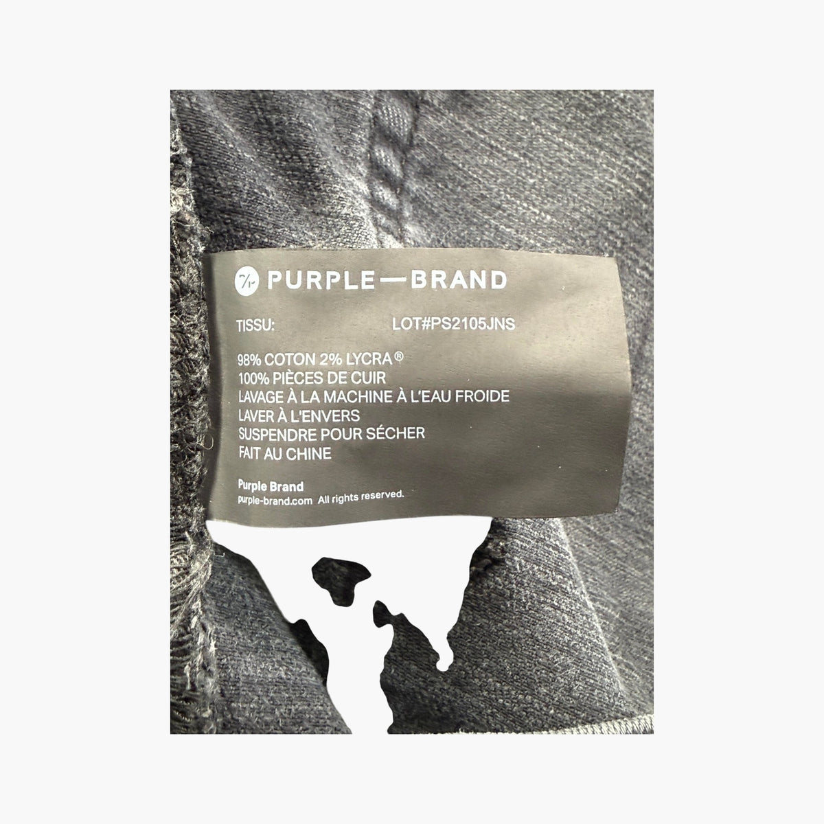 Purple Brand Black Knee Rip Jeans