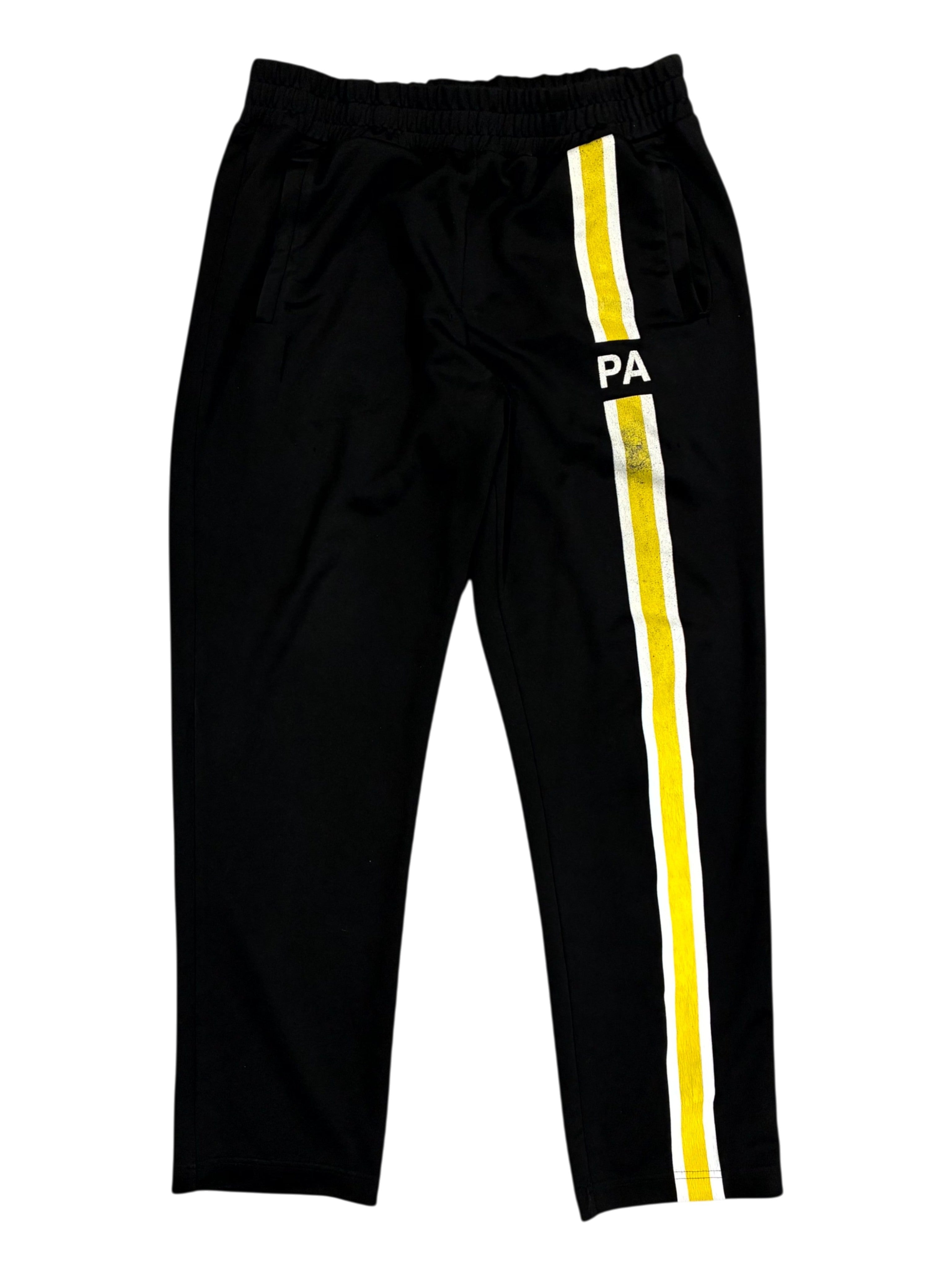 Palm Angels PA Black & Yellow Track Pants