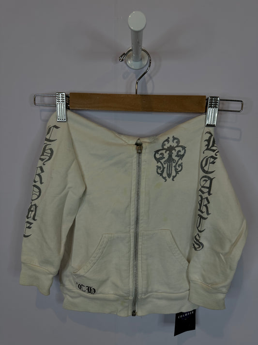 Chrome Hearts White Grey Dagger Zip Up Used 2T