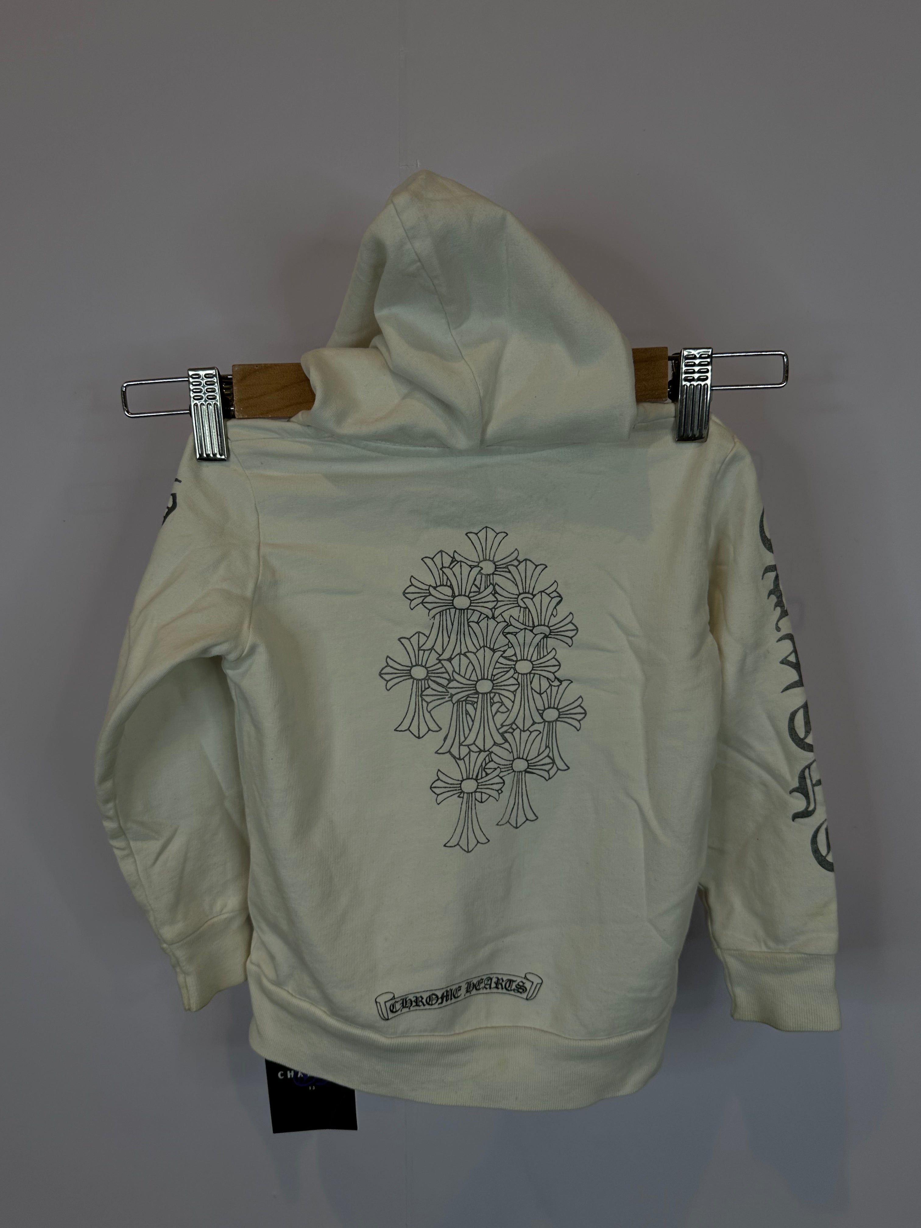 Chrome Hearts White Grey Dagger Zip Up Used 2T