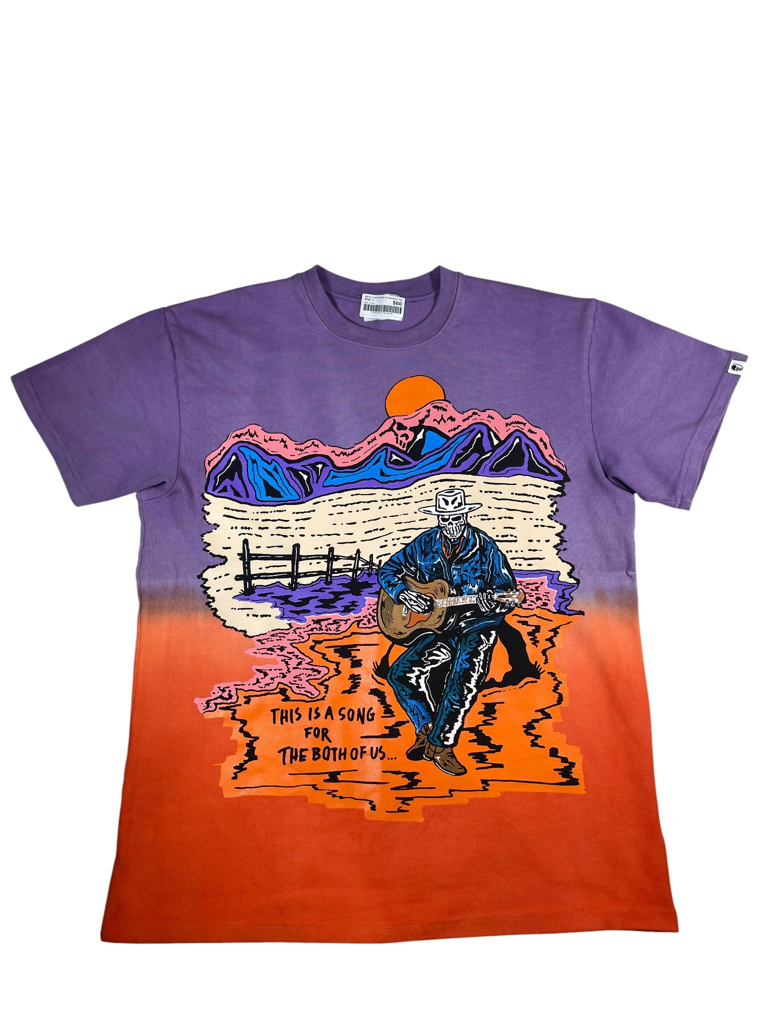 Warren Lotas 'Guitar' Purple & Orange Tee