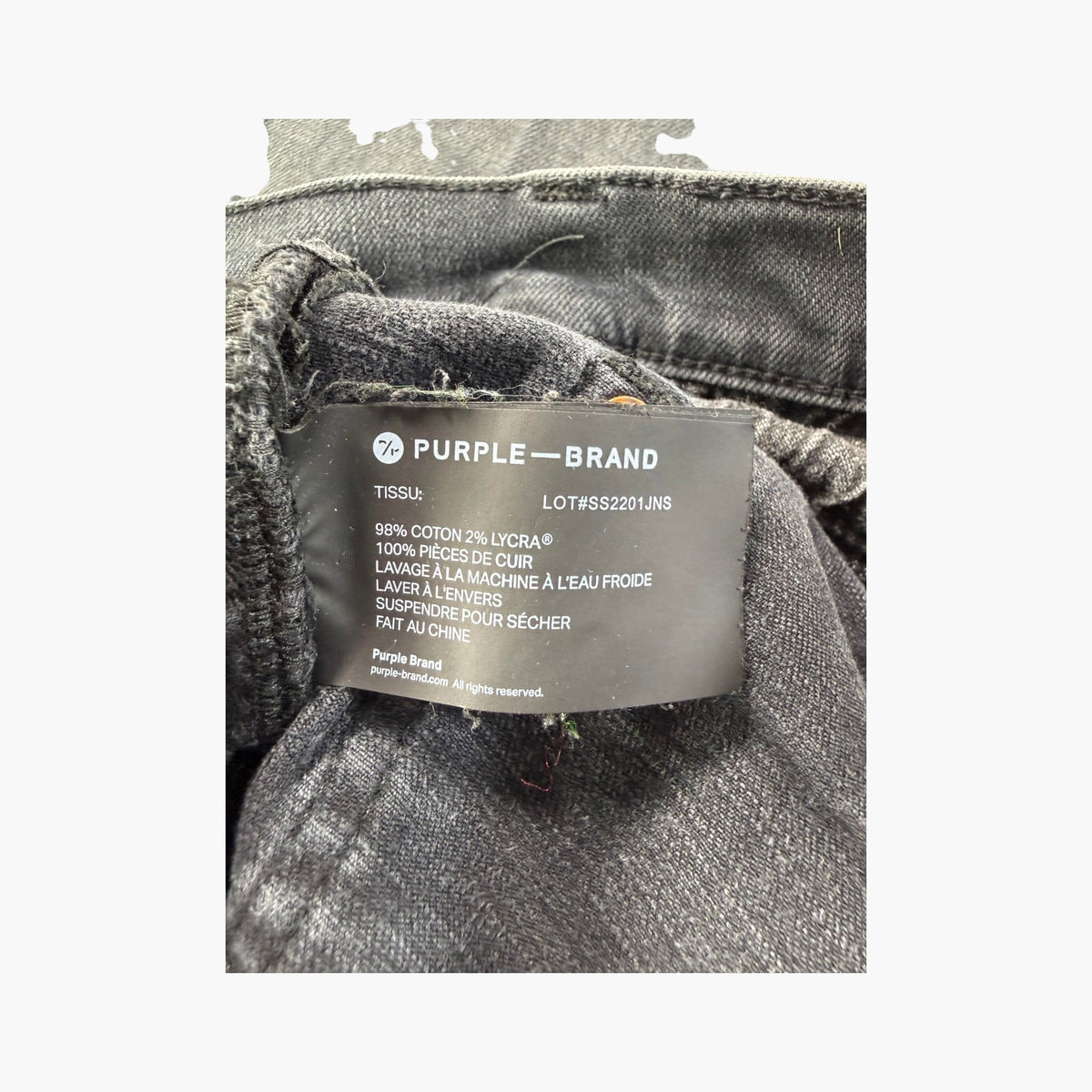 Purple Brand Black Wash Plain Jeans