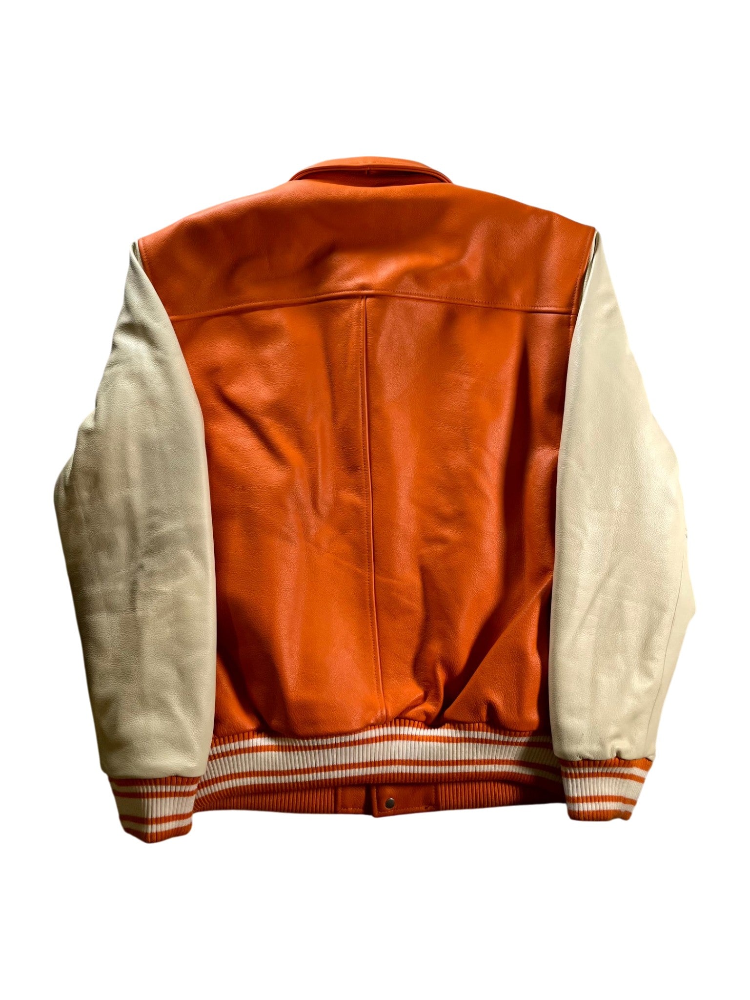 Sp5der "Varsity" Orange & Cream Jacket