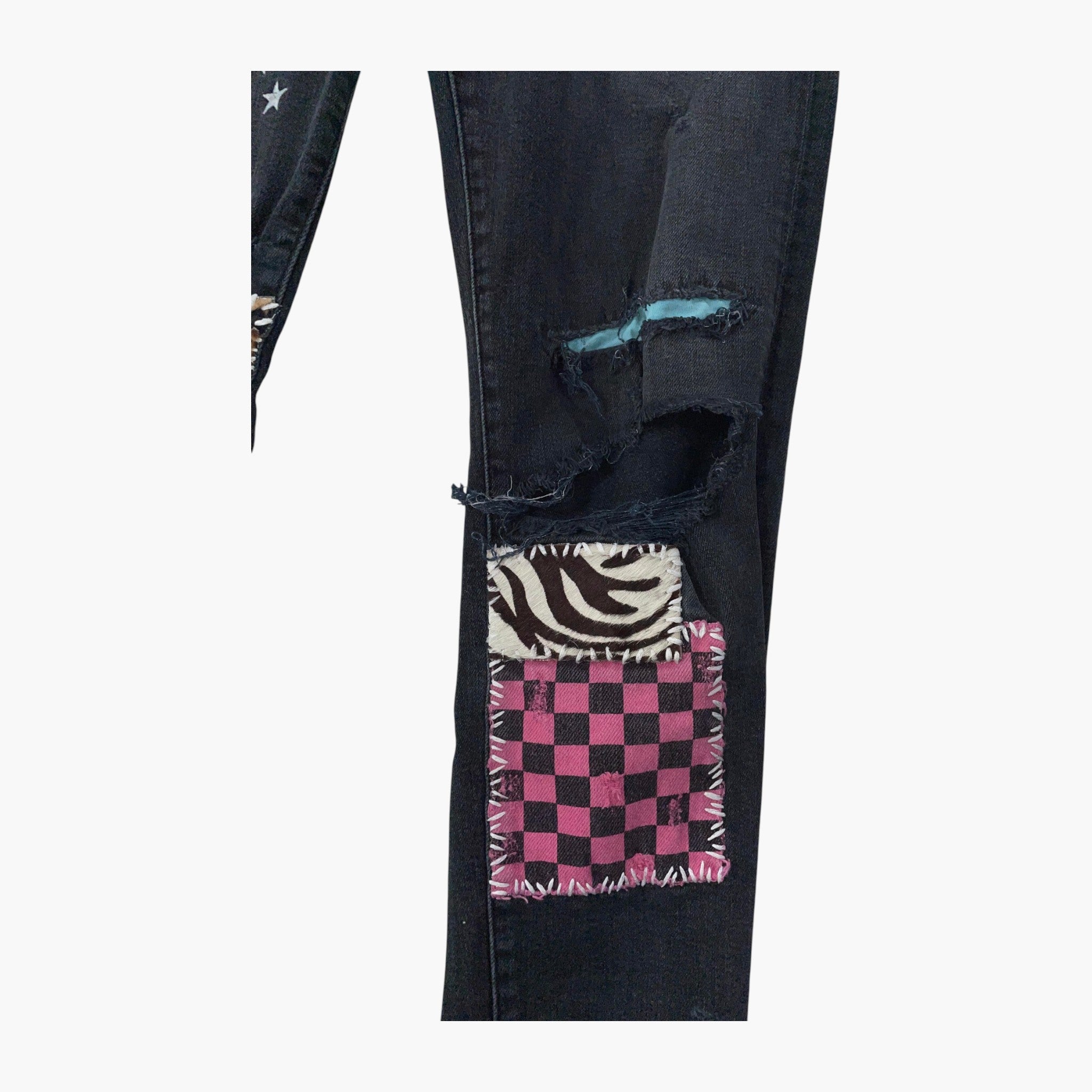 Amiri Art Patchwork Black Wash Jeans