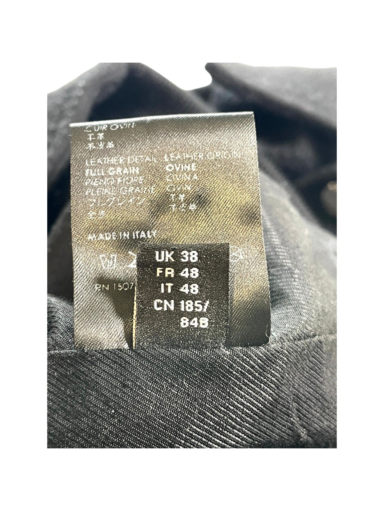 Amiri Leather "Varsity" Black & Cream Jacket