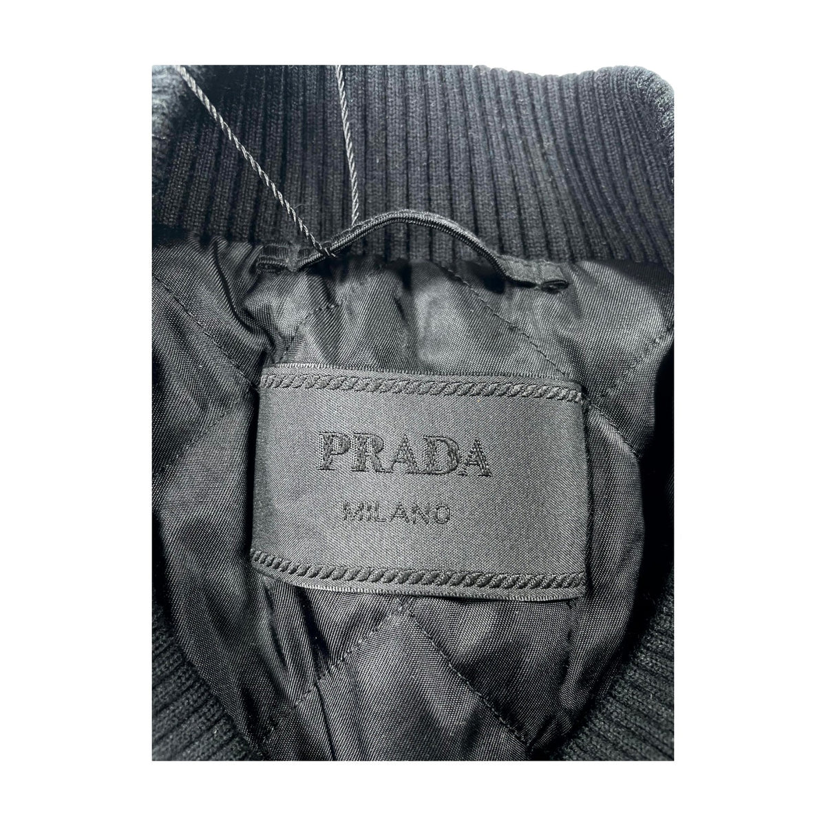 Prada Nylon Cargo Black Bomber Jacket