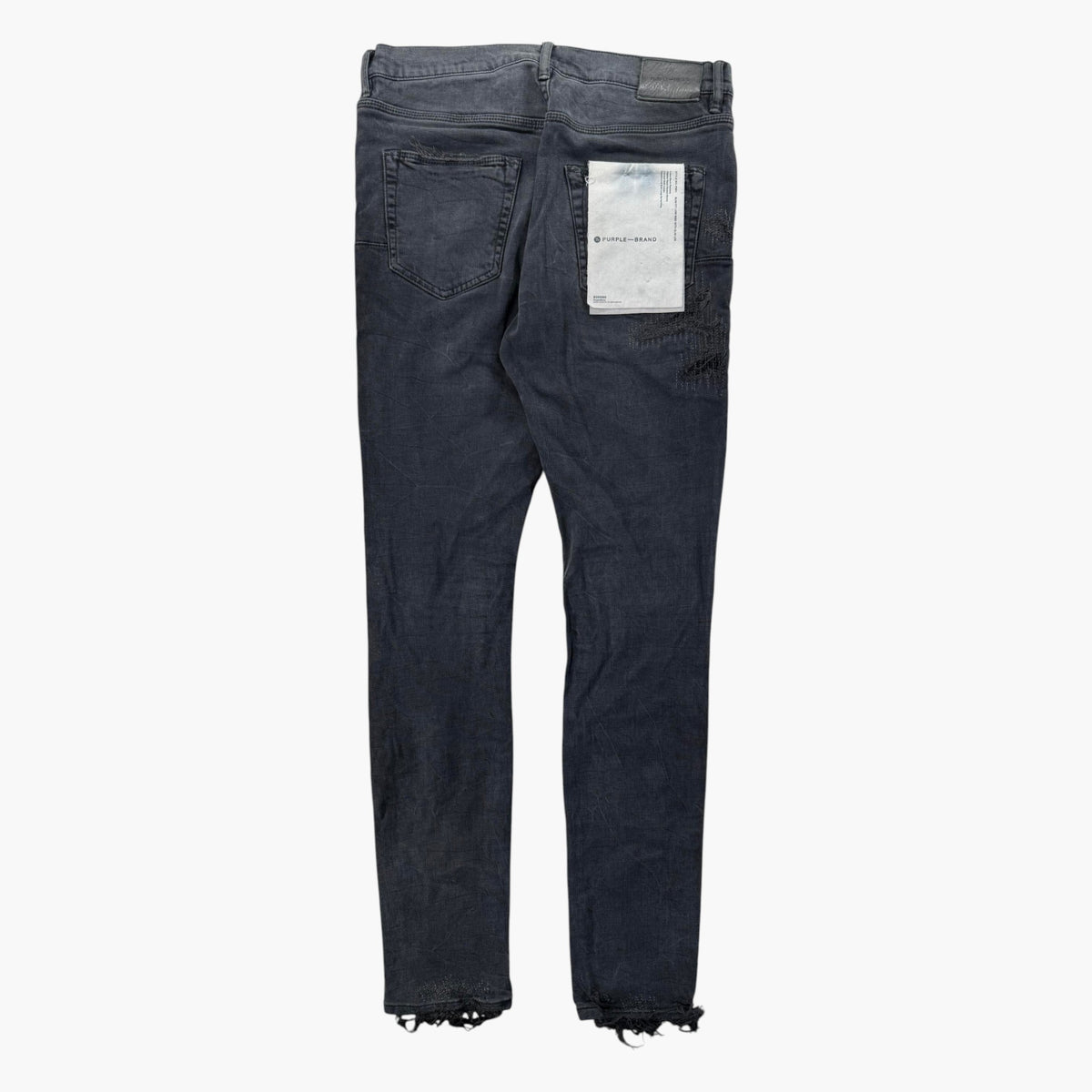 Purple Brand Distressed Black Wash Ripped Jeans