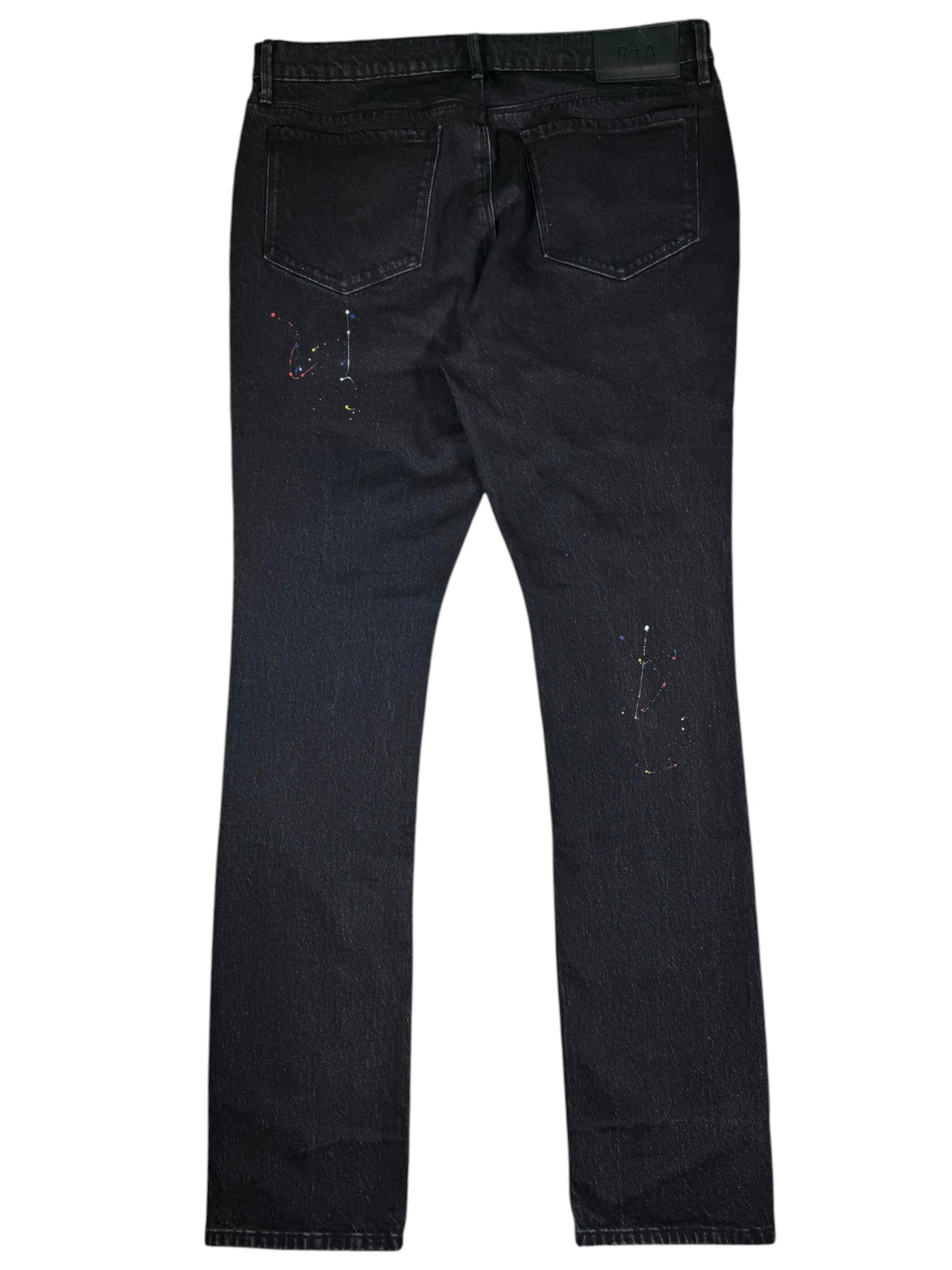 RTA Splatter Black Wash Jeans
