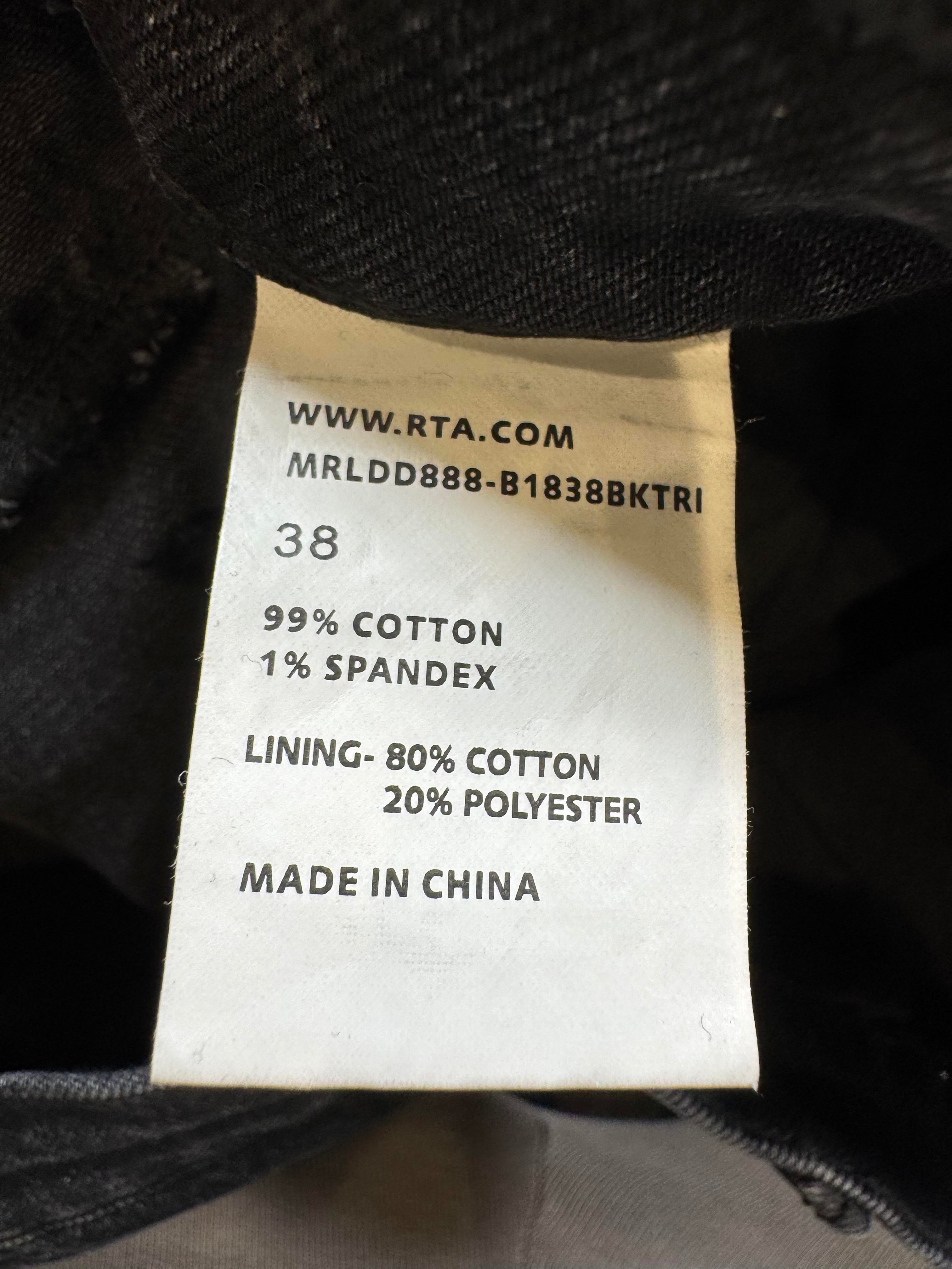 RTA Splatter Black Wash Jeans