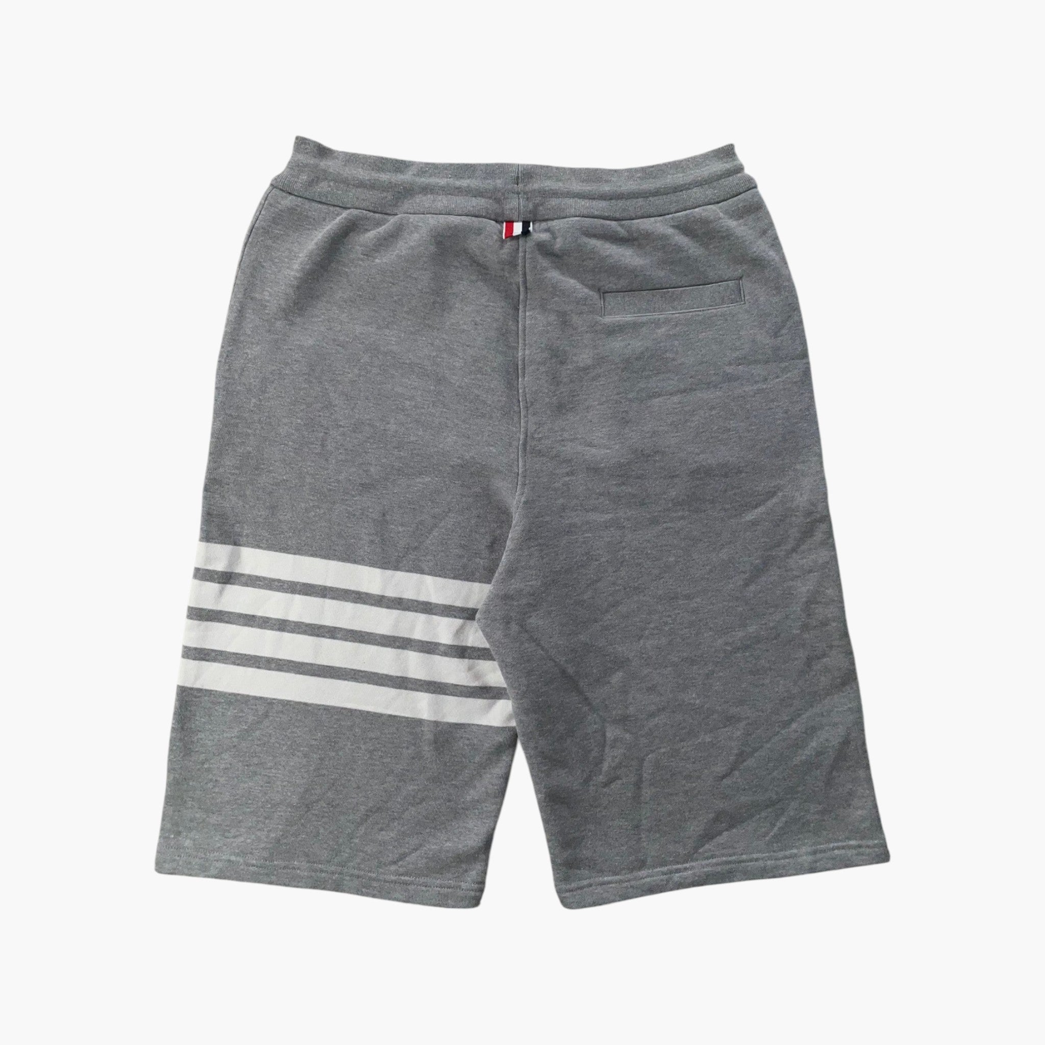 Thom Browne Grey & White Stripe Sweat Shorts