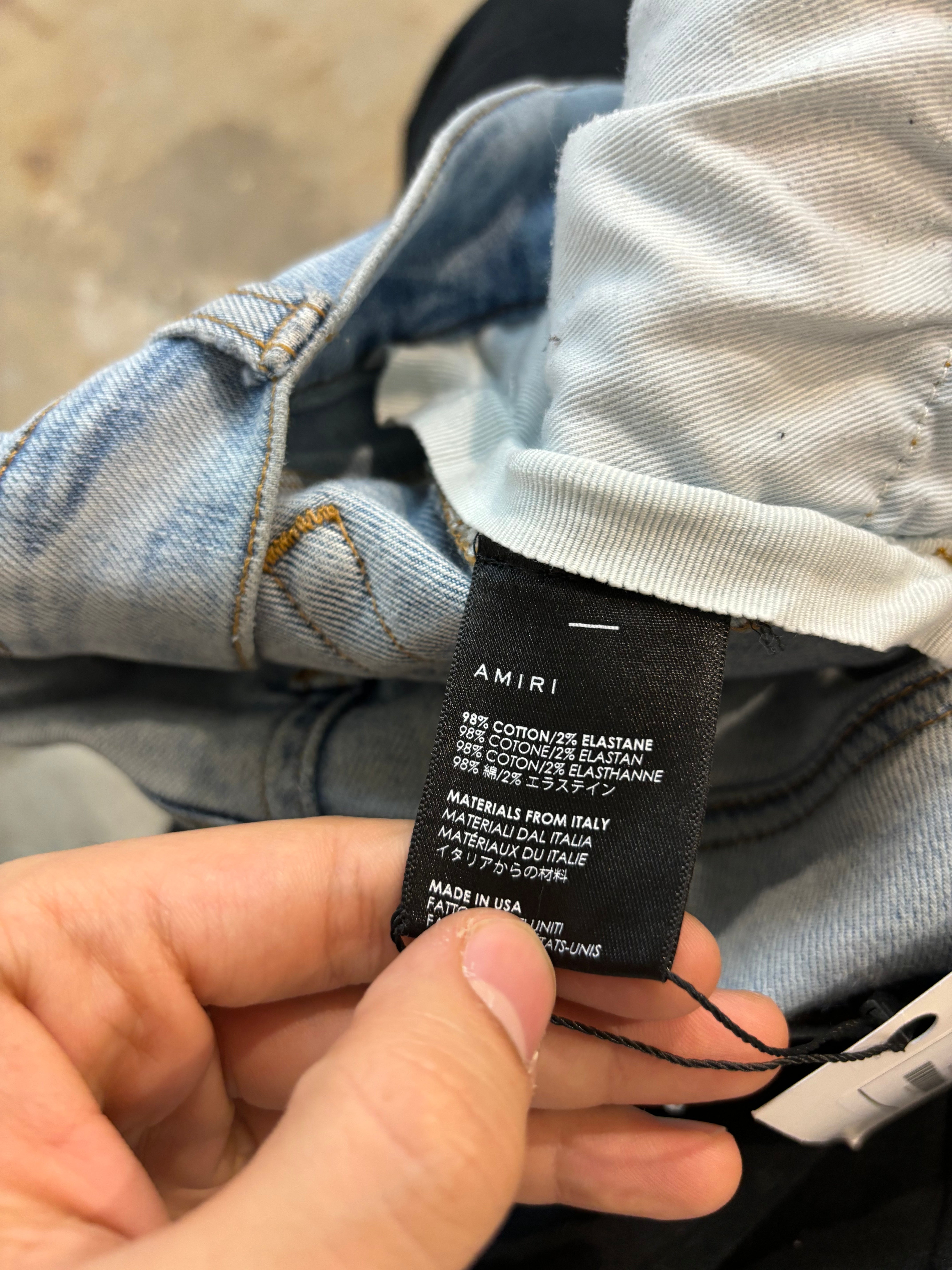 Amiri Jeans Light Wash Plain Thrasher Used 34