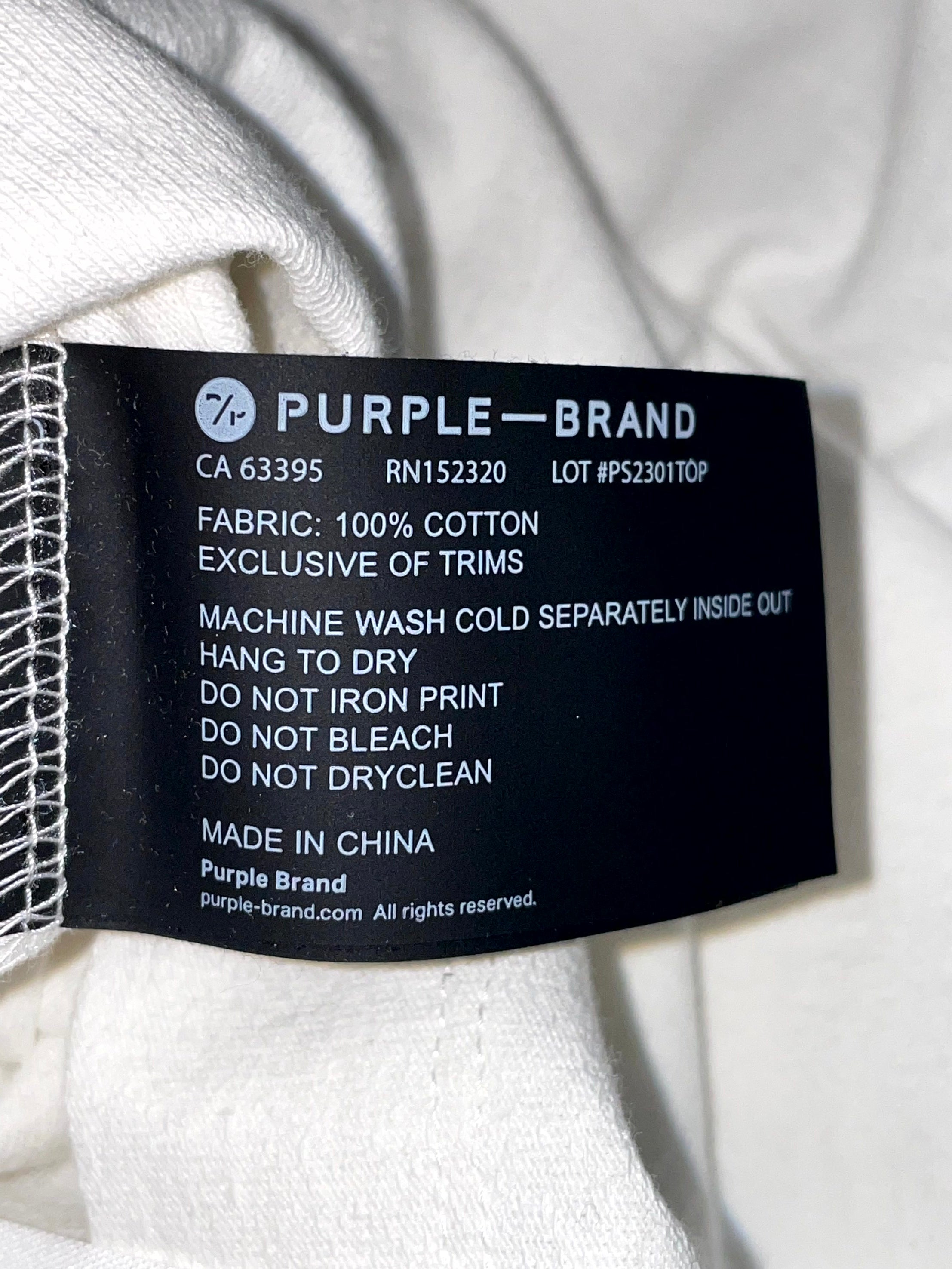 Purple Brand Logo White & Orange Tee