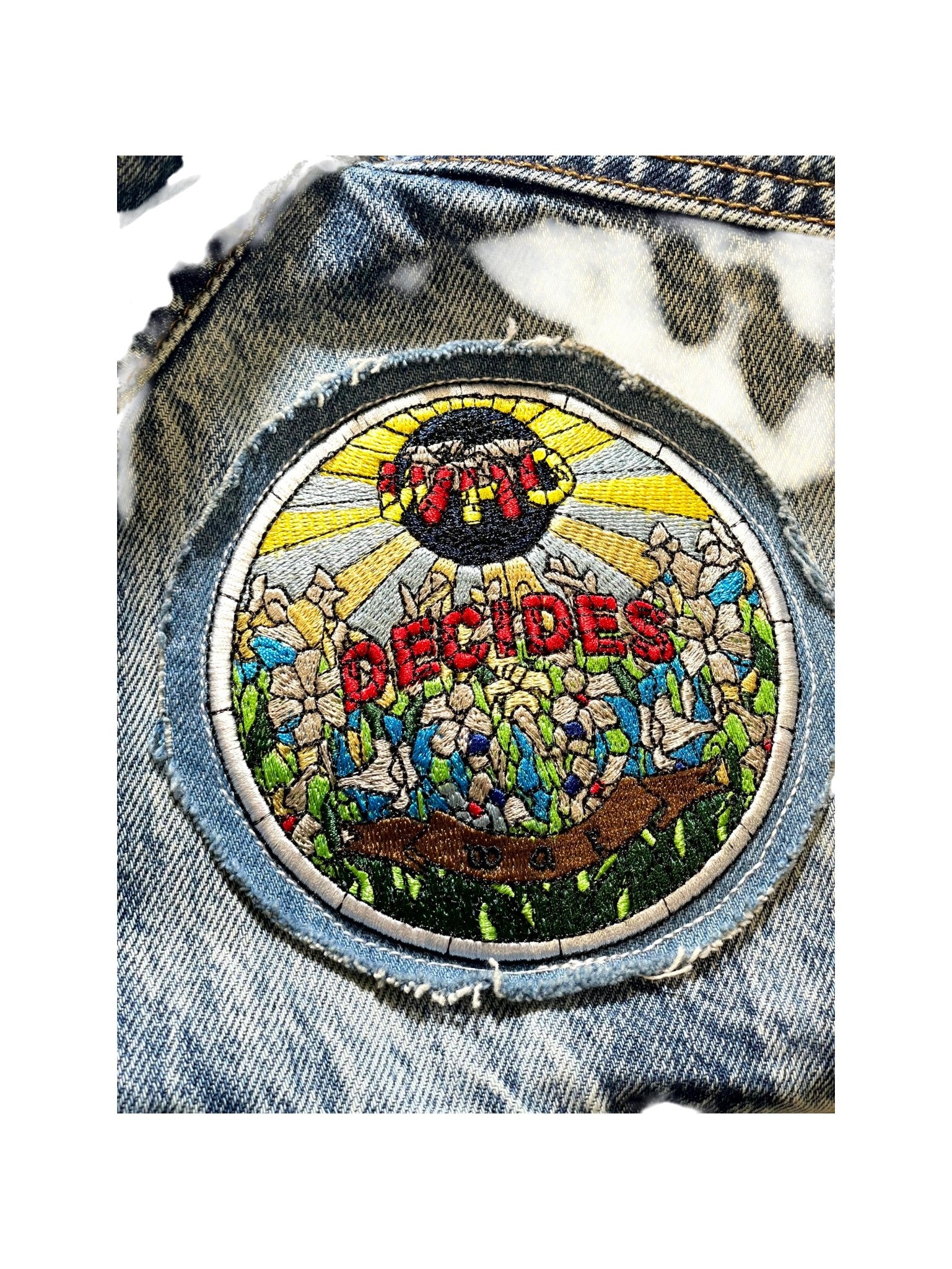 Who Decides War "Sphere" Acid & Multicolor Denim Jacket