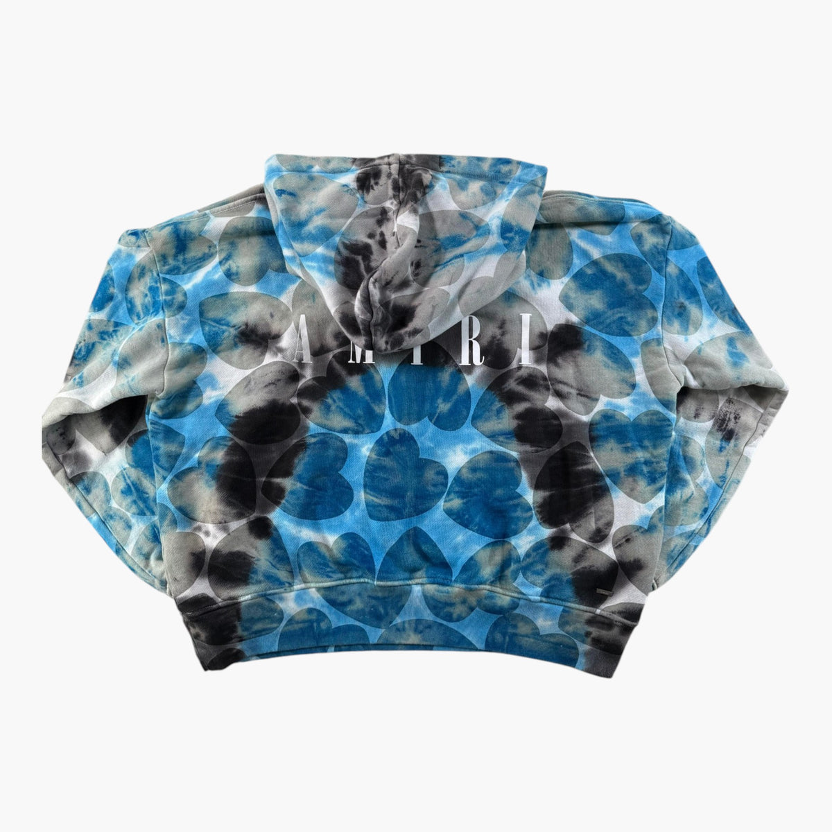 Amiri Tie Dye Core Logo Black & Blue Hoodie