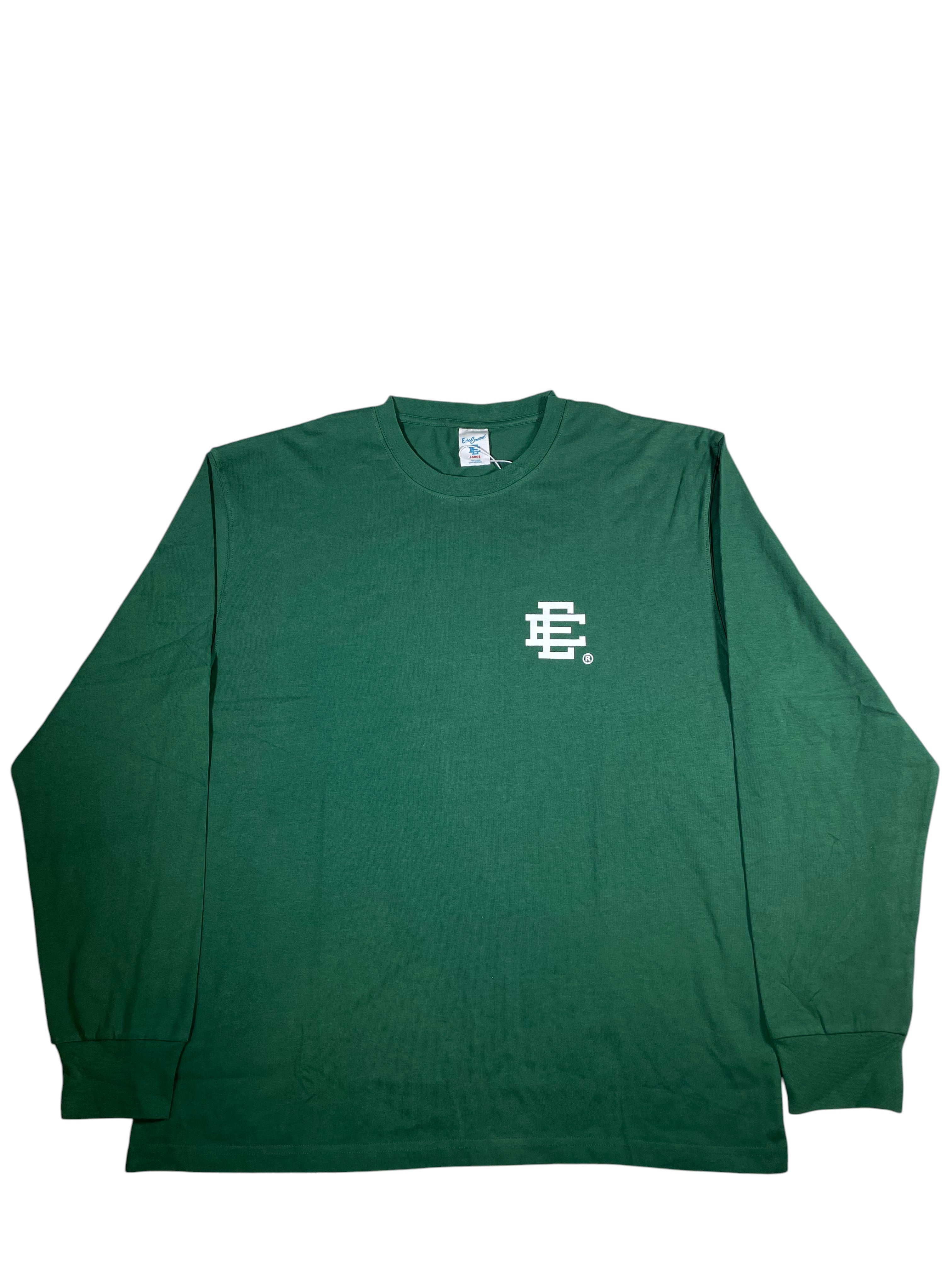 Eric Emanuel Green White Long Sleeve Shirt