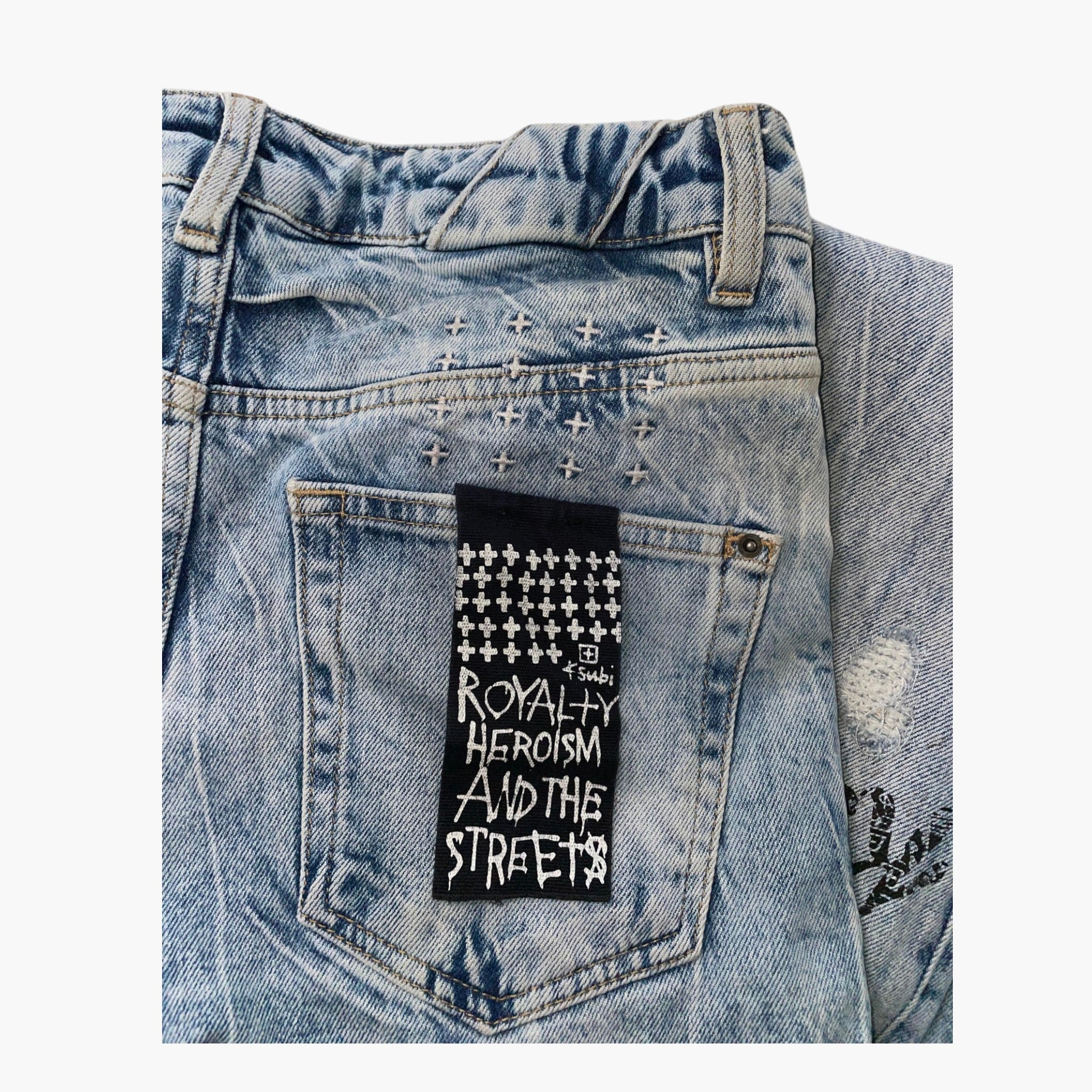 Ksubi Knee Logo Light Wash Jeans