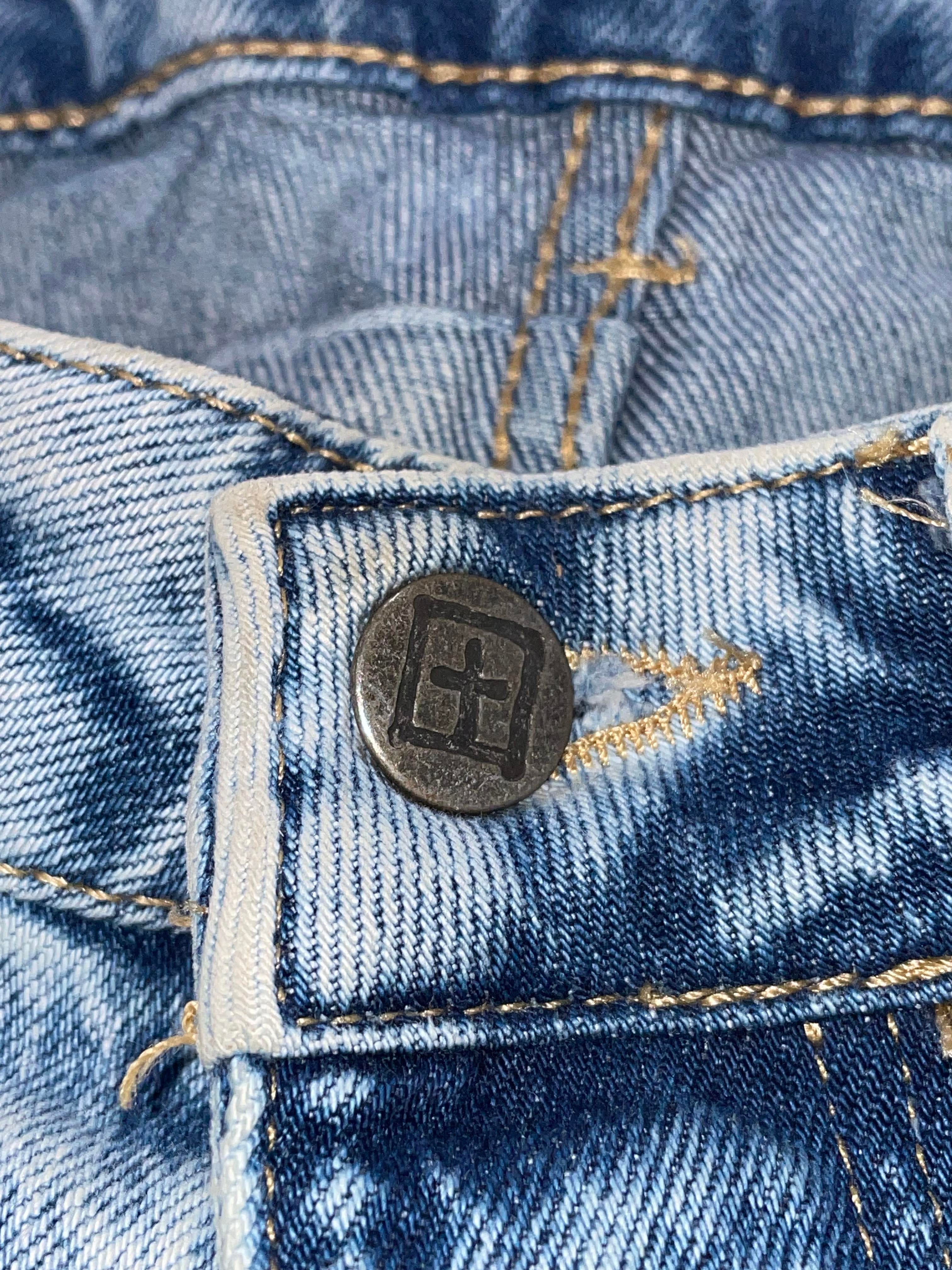 Ksubi Knee Logo Light Wash Jeans